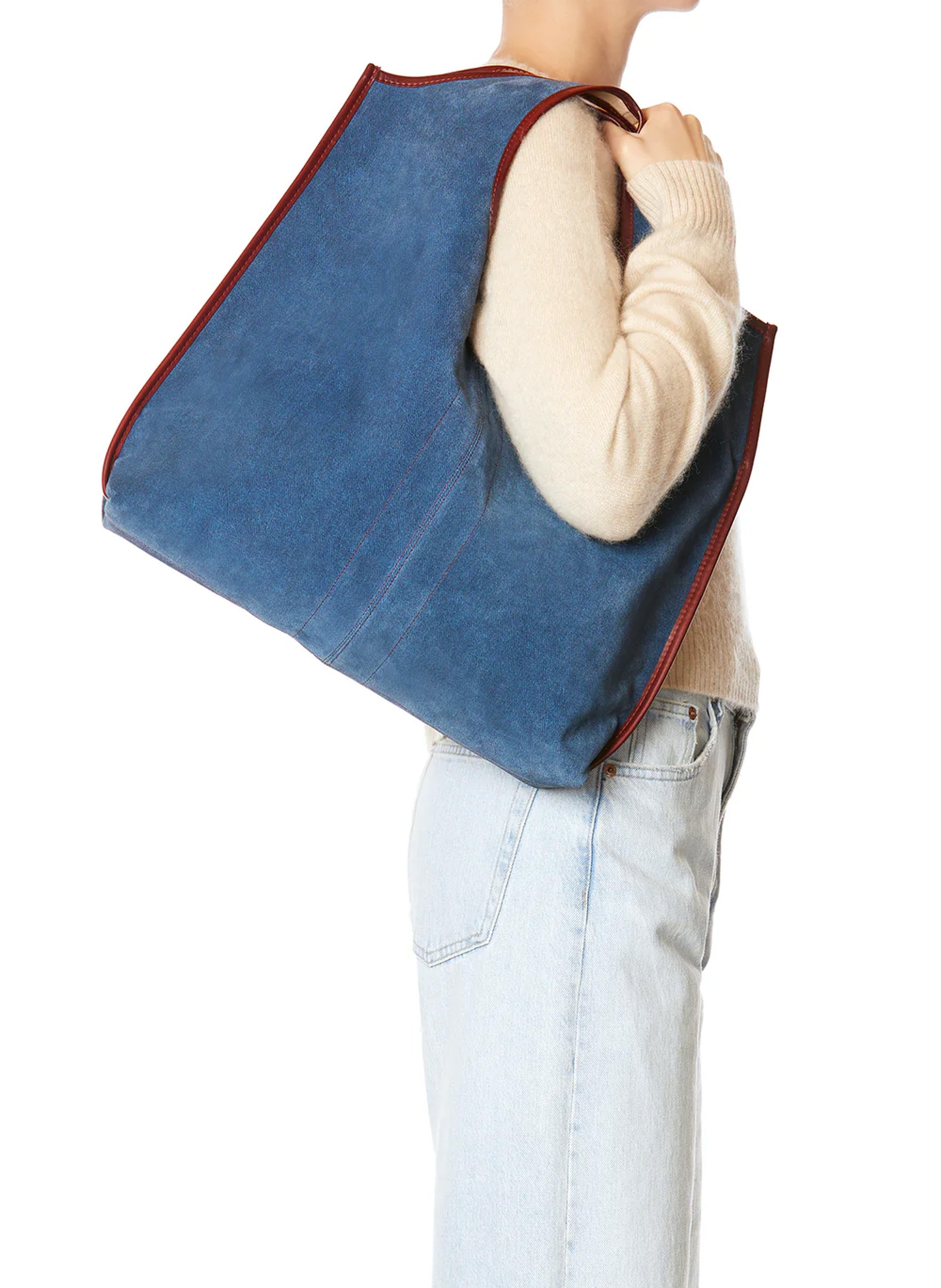 Cabas en cuir mélangé JEROME DREYFUSS Bleu