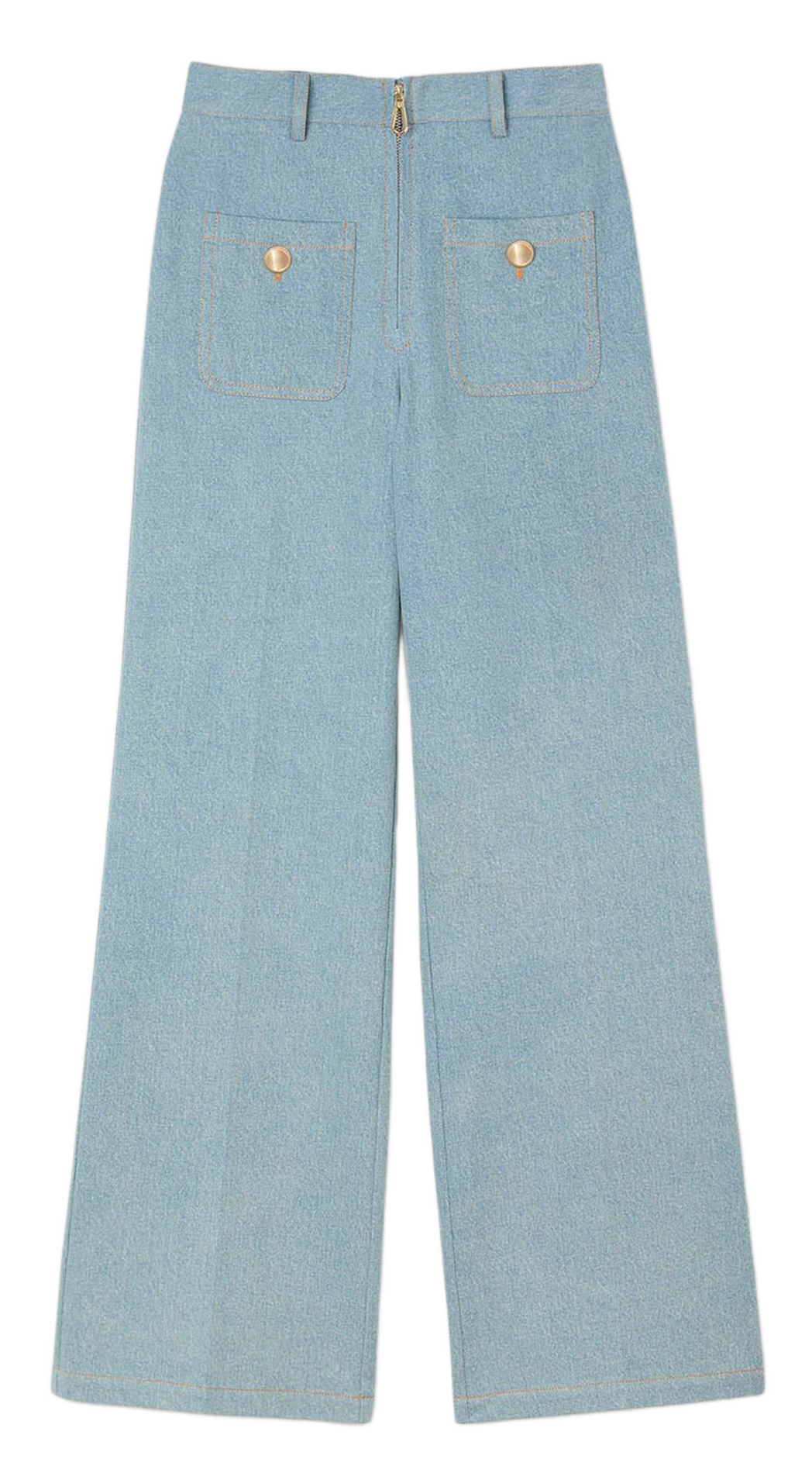 Jean large en coton SANDRO Bleu