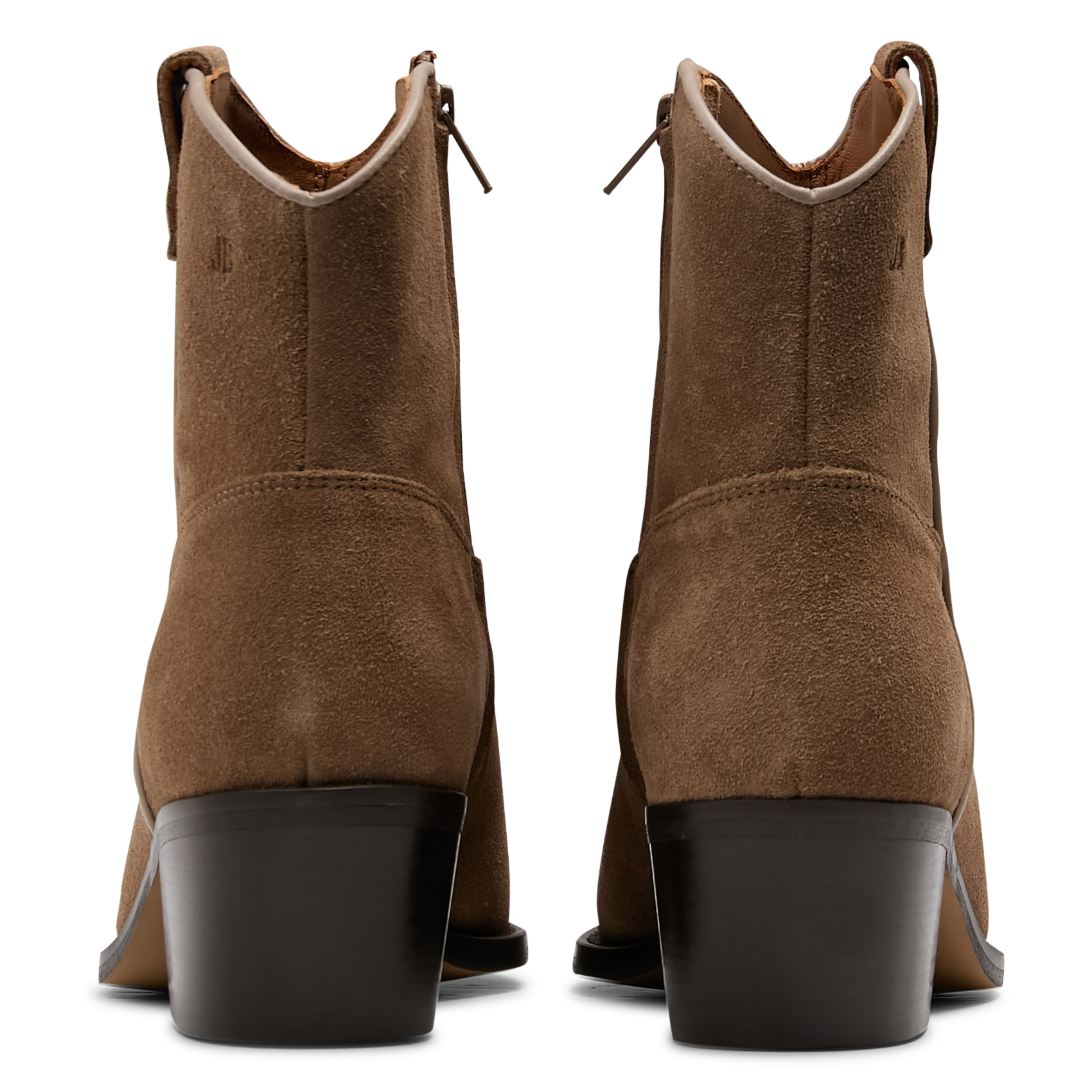 Bottines à talons en cuir suède JB MARTIN Beige