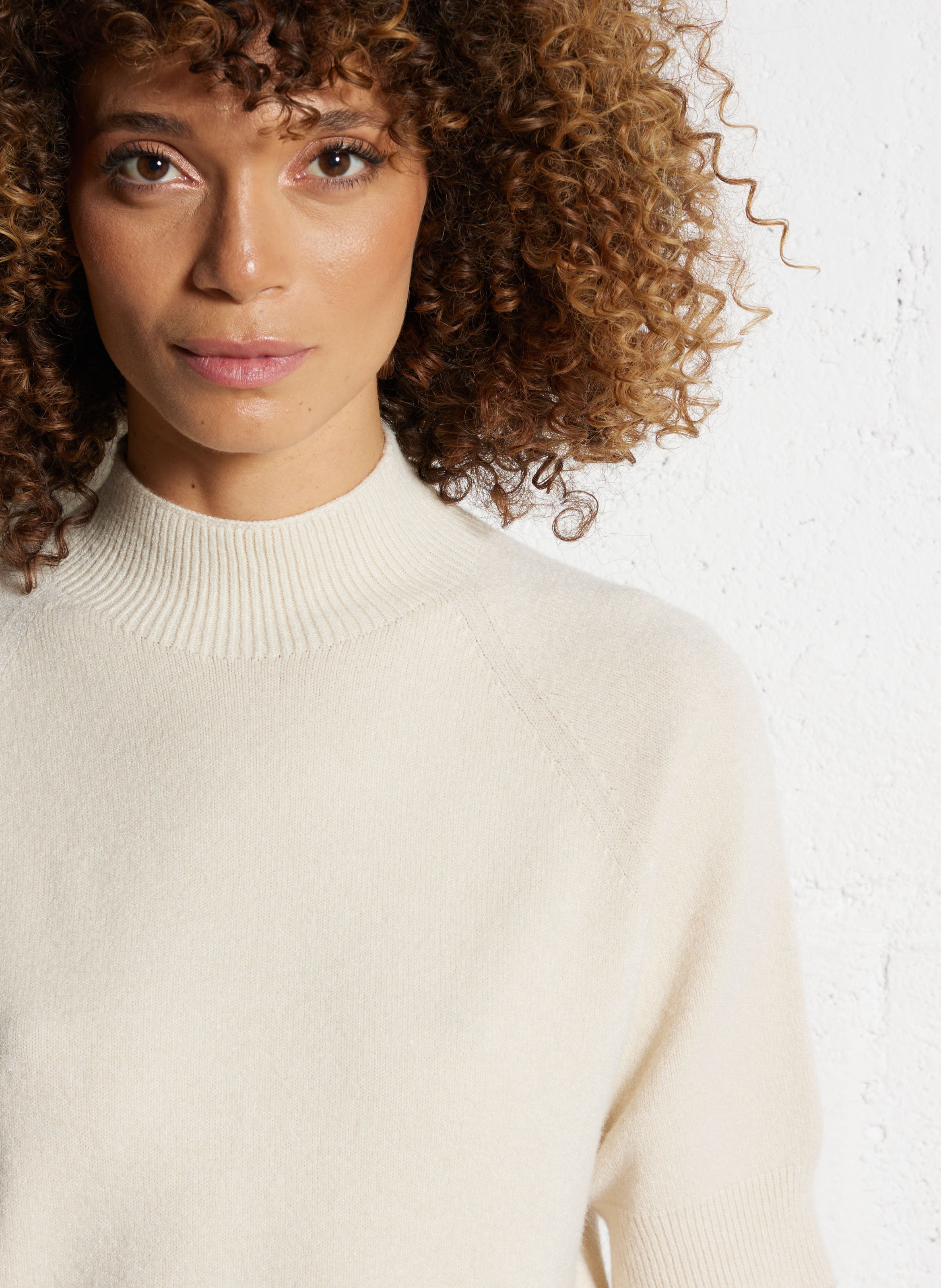 Pull col rond  IMPERIAL Beige