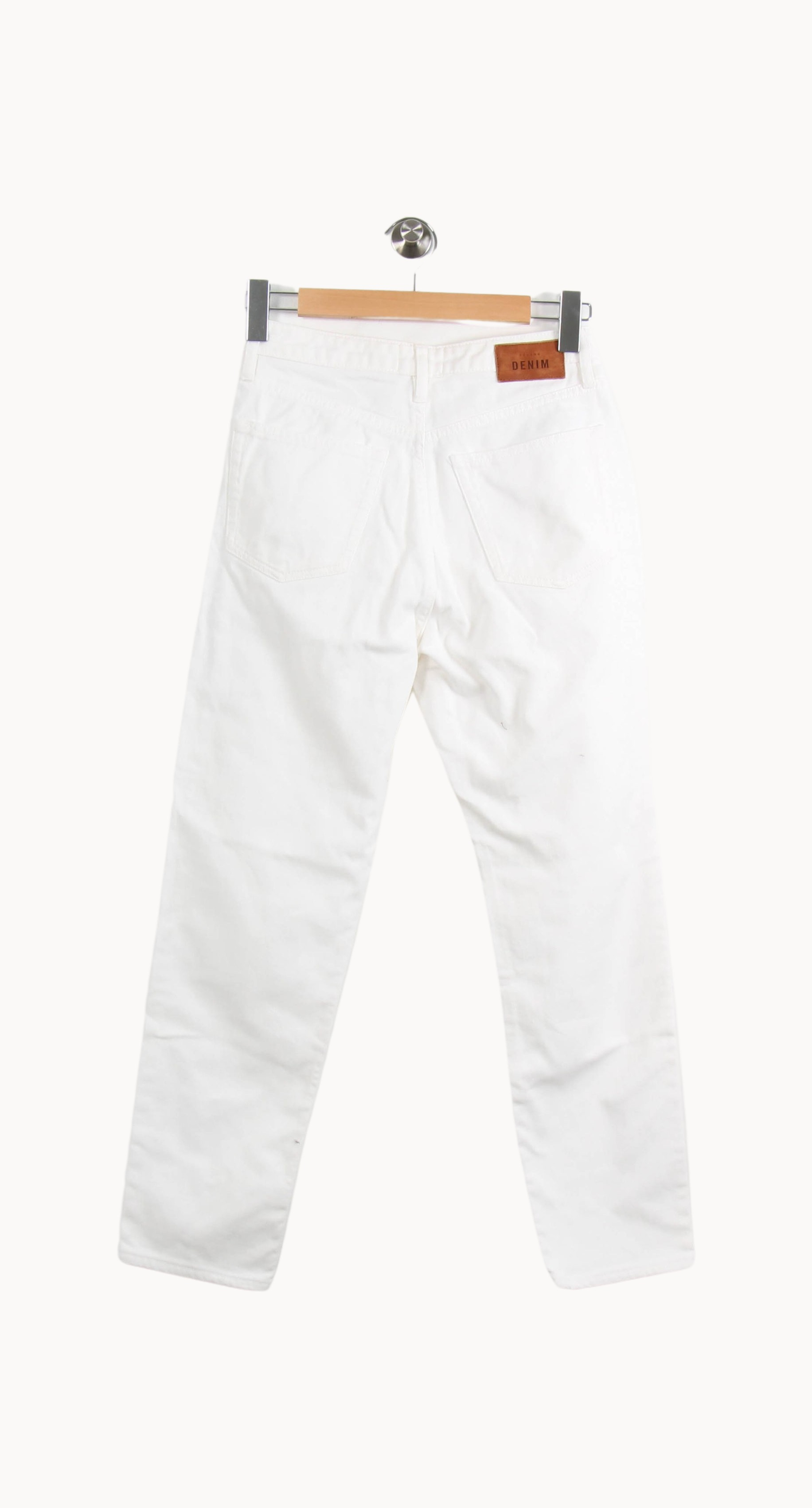 Cropped slim jeans with studs SEZANE - Seconde main White