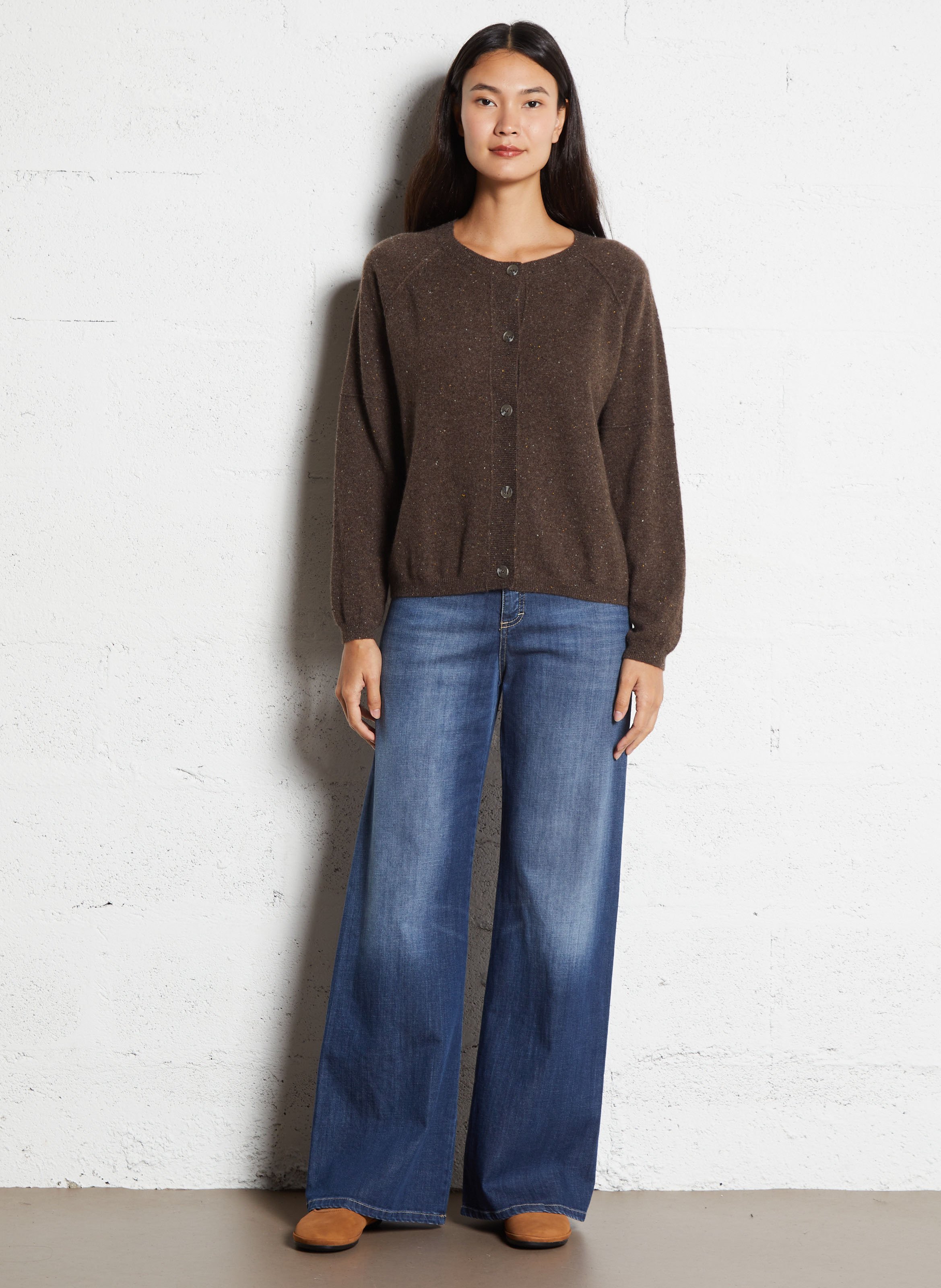 Ballerines à bride scratch en cuir CAMPER Marron