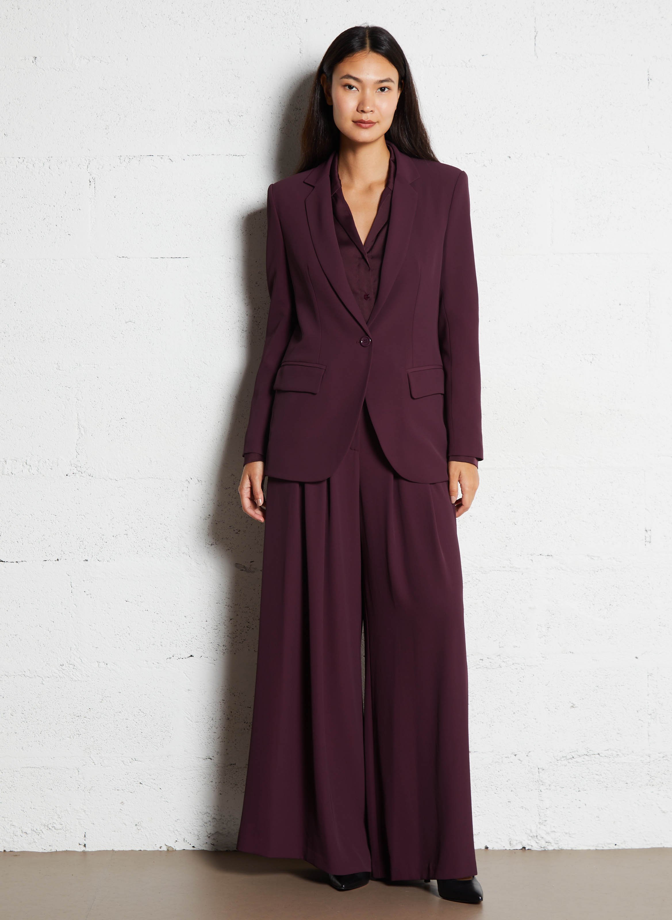 Pantalon large taille haute IMPERIAL Violet