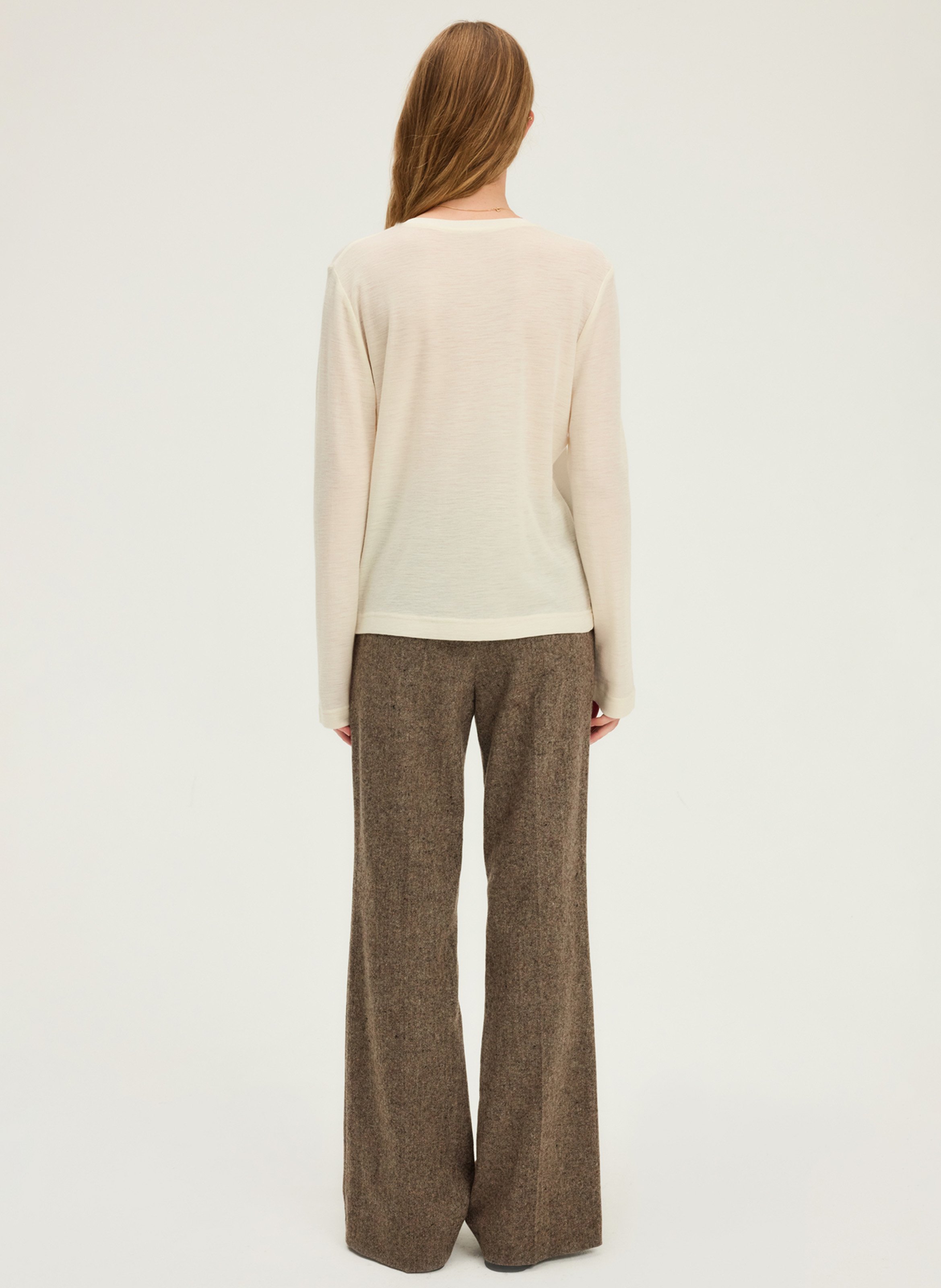 Abidjan wool round-neck sweater PABLO Beige