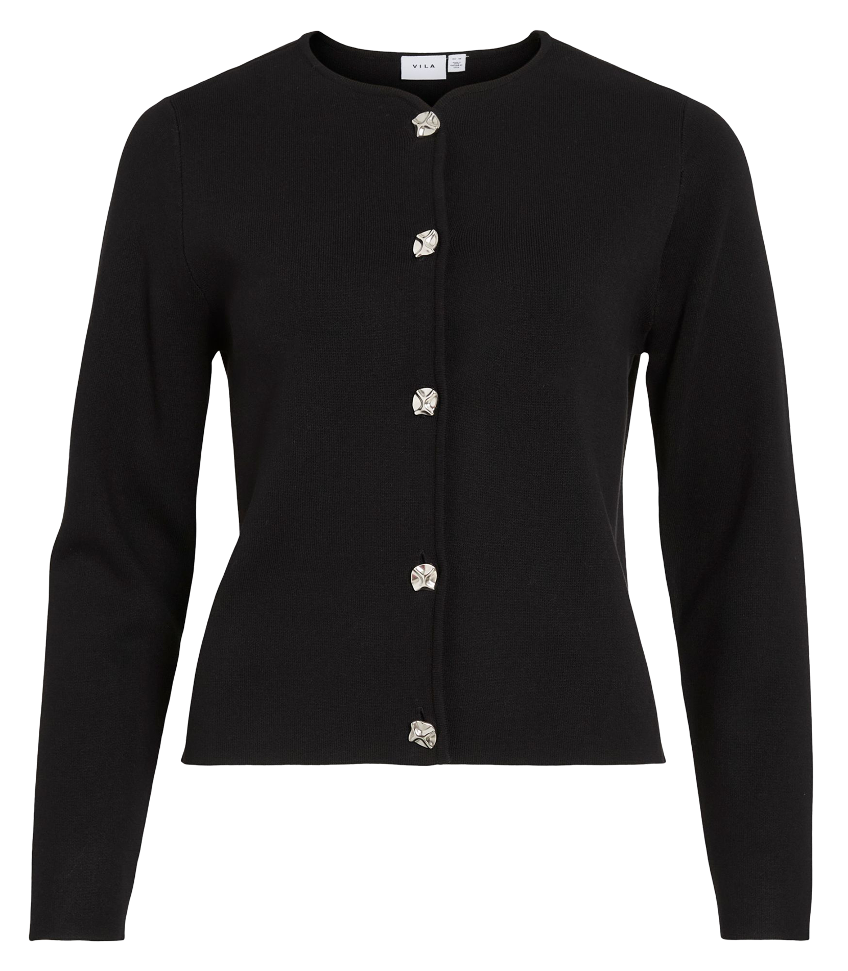 Cardigan droit boutonné VILA Noir