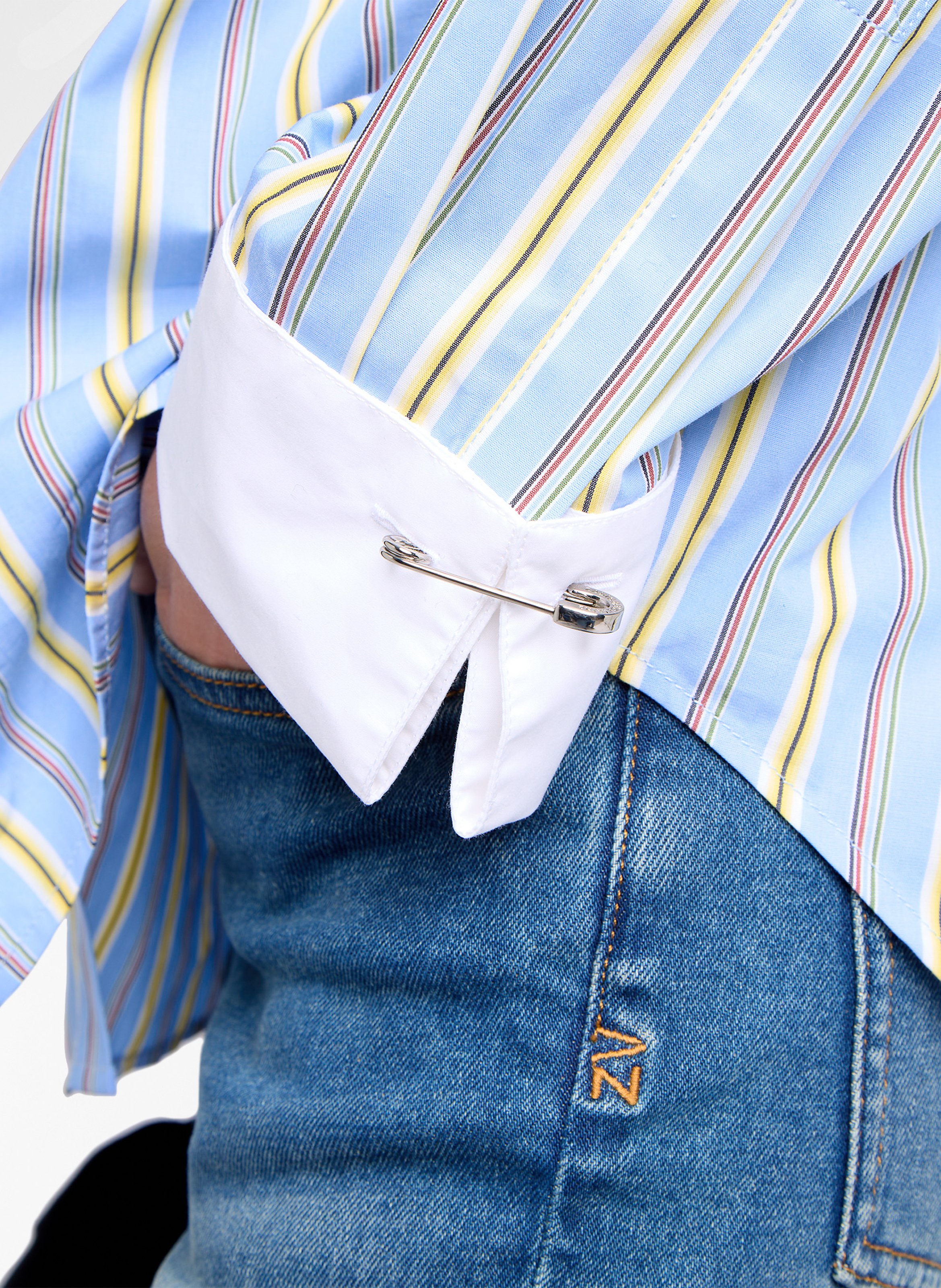 Chemise oversize col classique rayée en coton ZADIG&VOLTAIRE Bleu