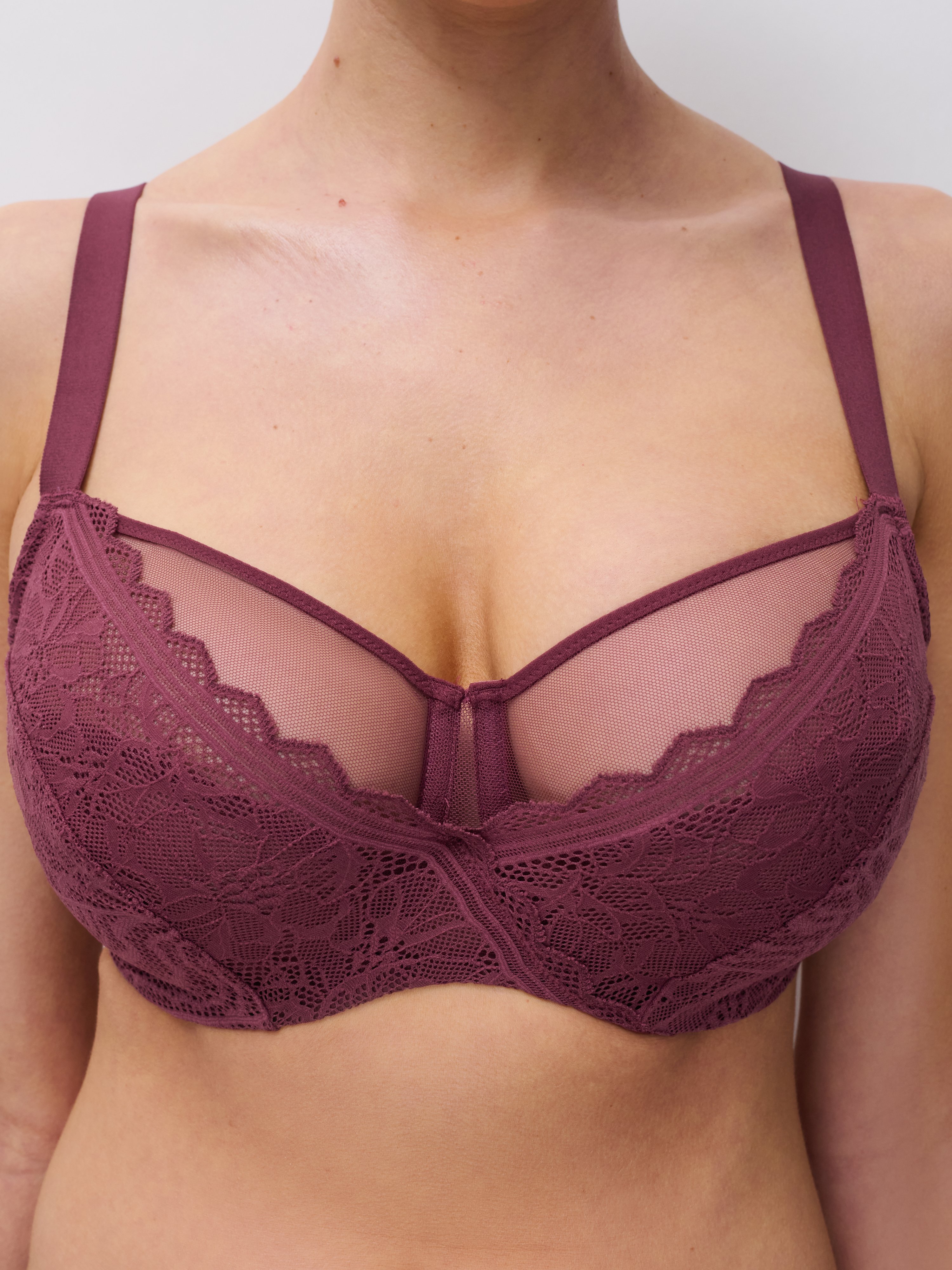 Lace full cup bra CHANTELLE Red