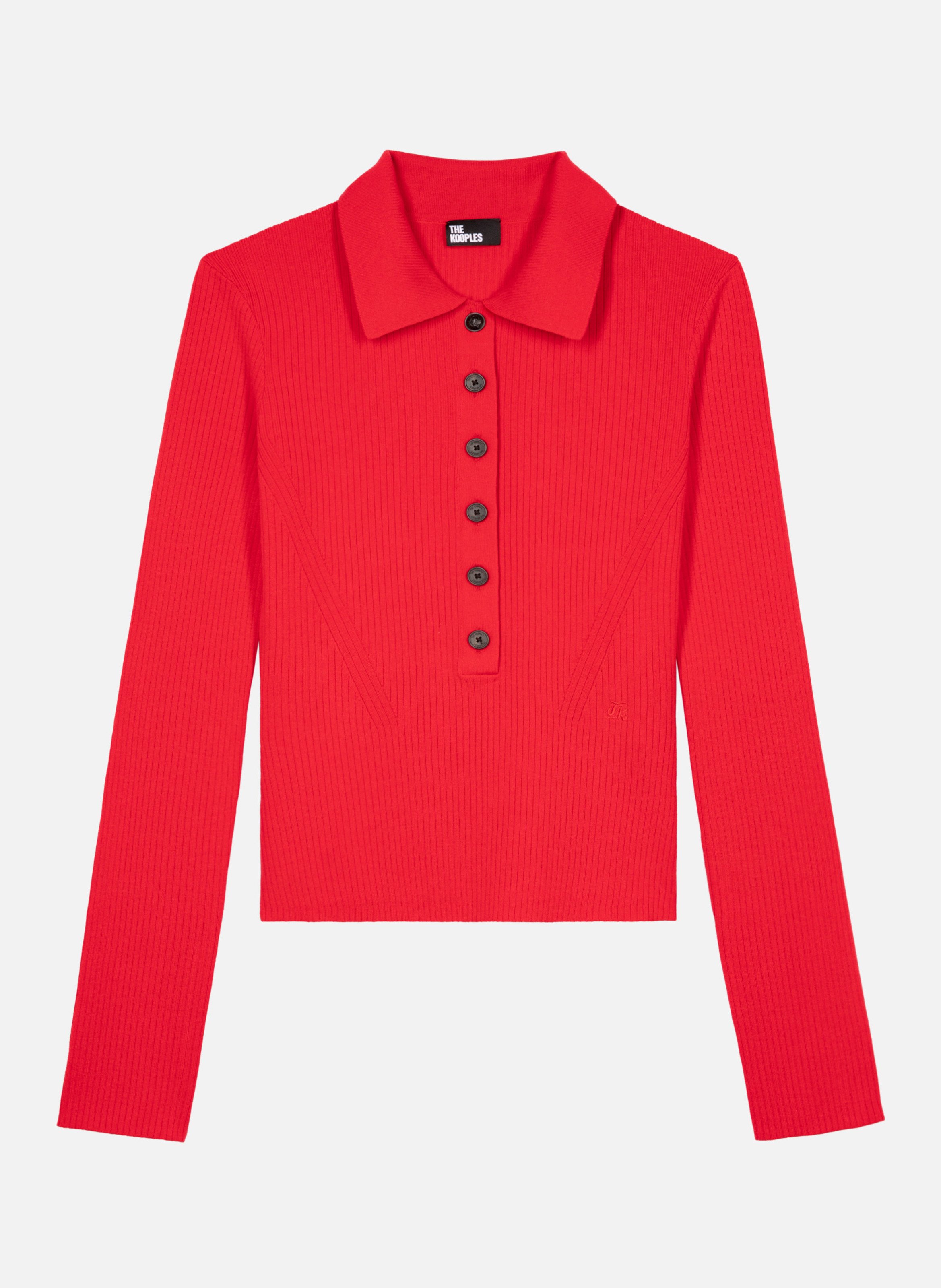 Knitted ribbed sweater THE KOOPLES Red
