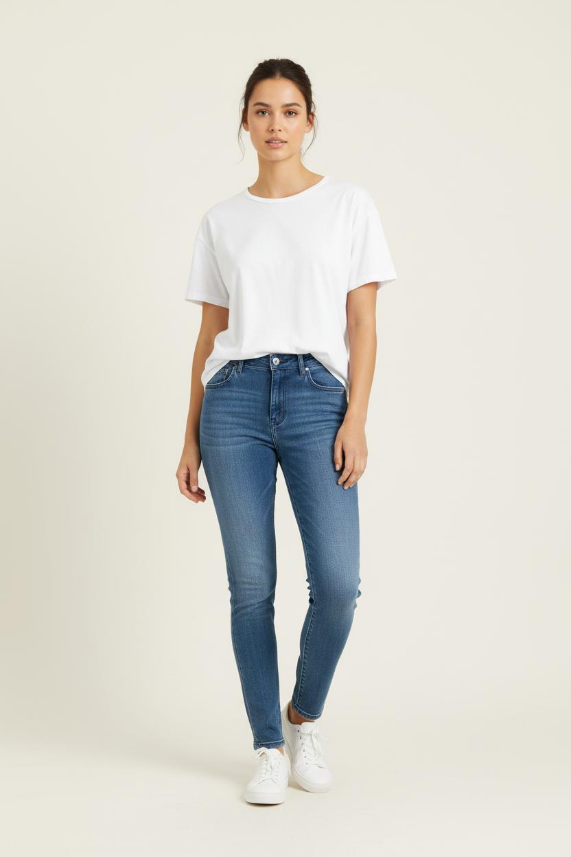 Cropped slim jeans with studs IRO - Seconde Main Blue