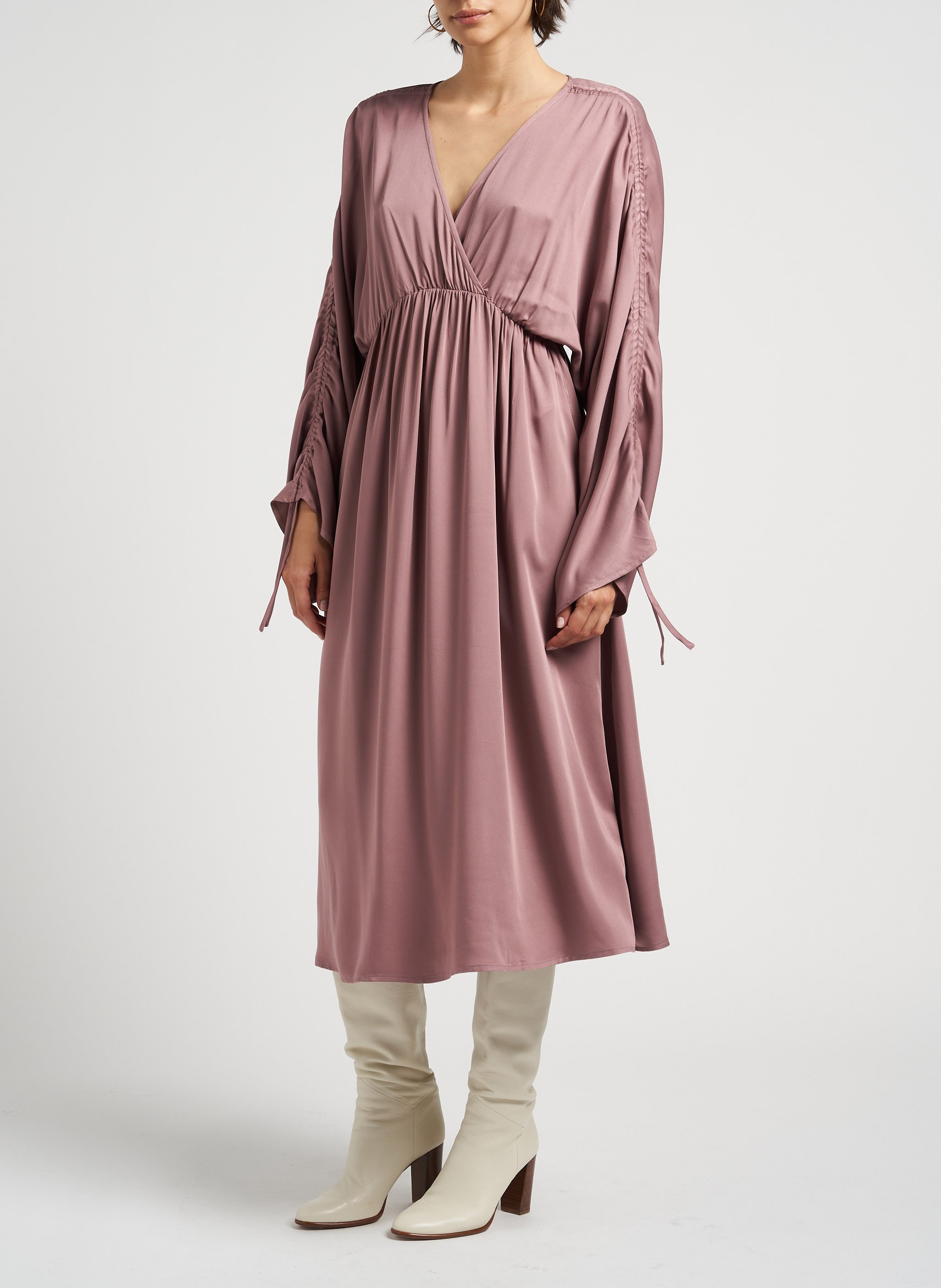 Midikleid mit V-Ausschnitt VILA Violett