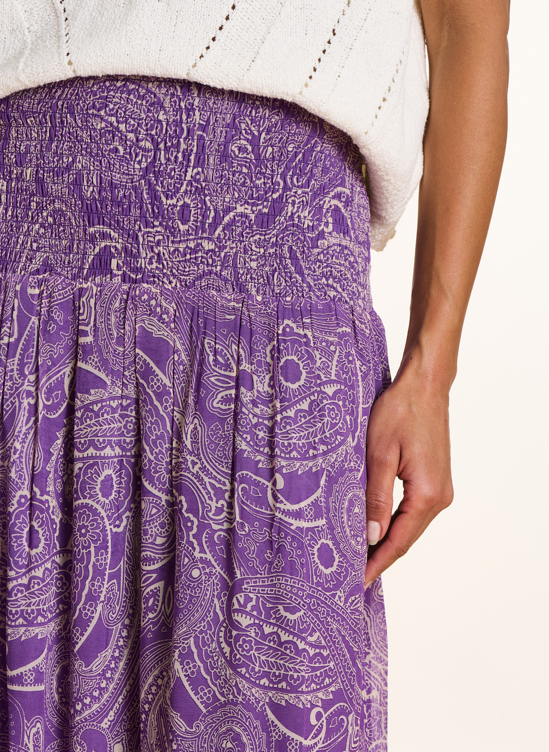 Long flared flowing skirt LA FEE MARABOUTEE Purple