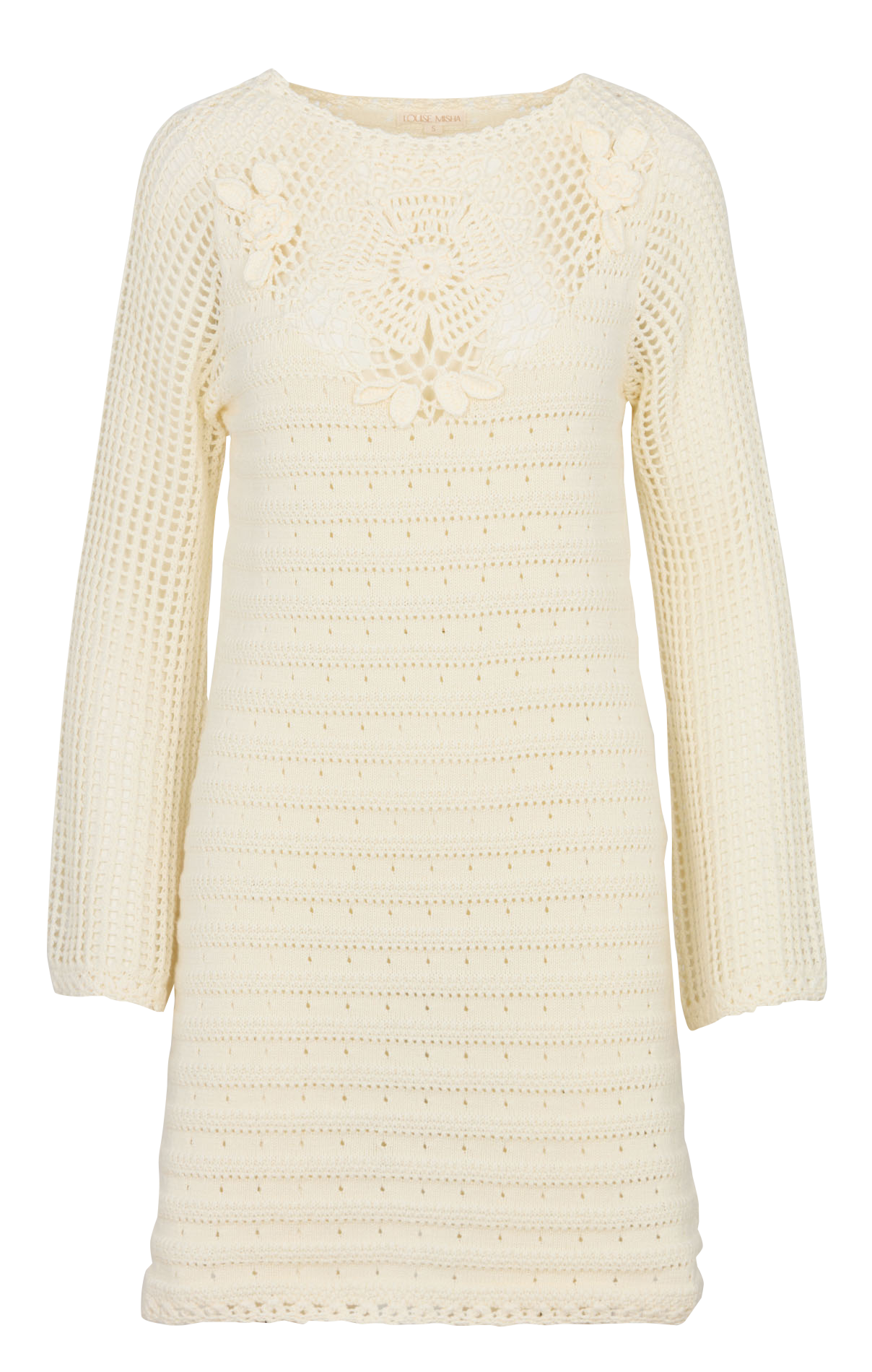 Robe courtecol rond en coton LOUISE MISHA Blanc