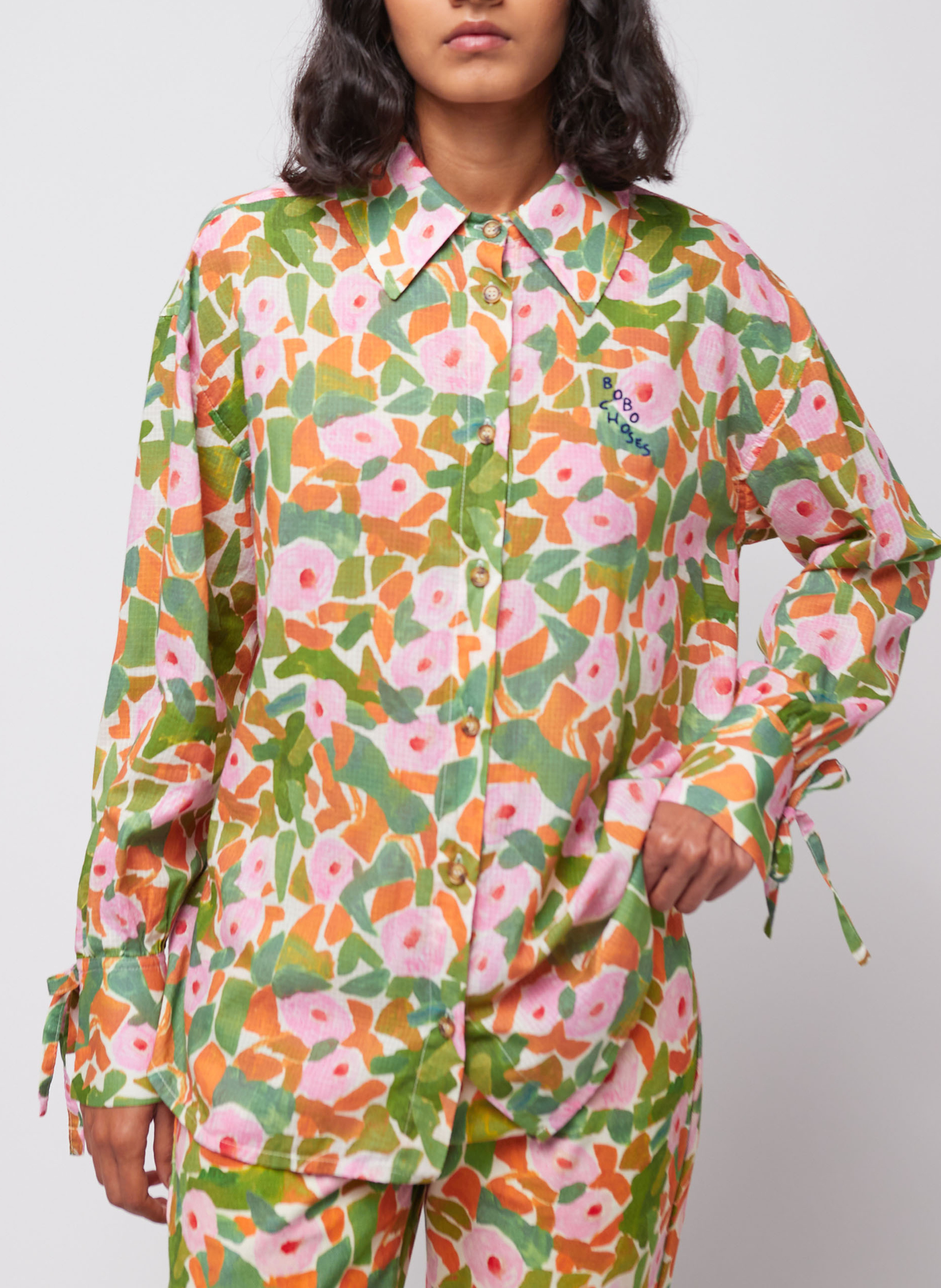 Gerade Bluse mit Blumenmuster aus Bio-Baumwolle BOBO CHOSES Mehrfarbig