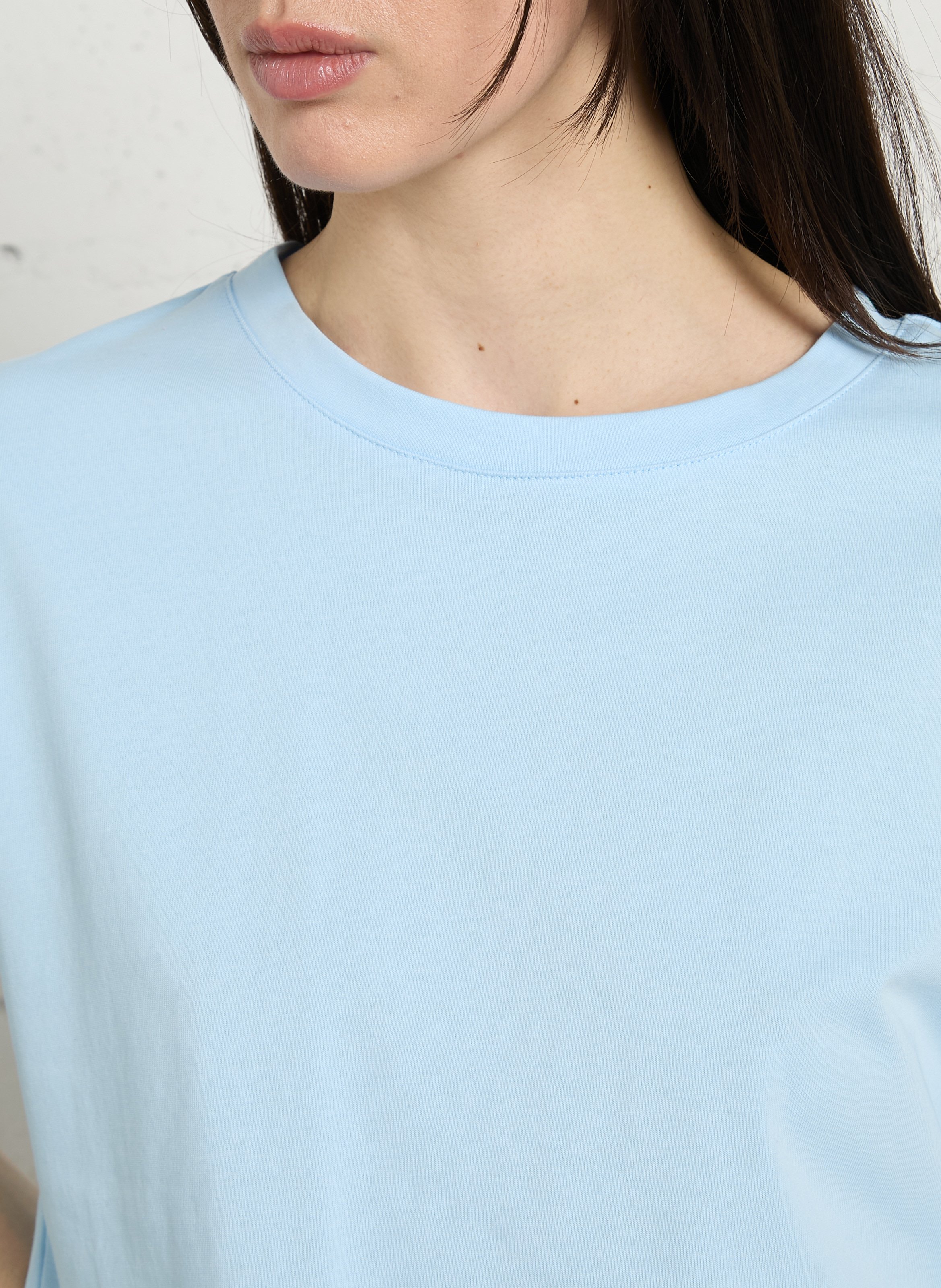 Organic cotton crop top SUNCOO Blue