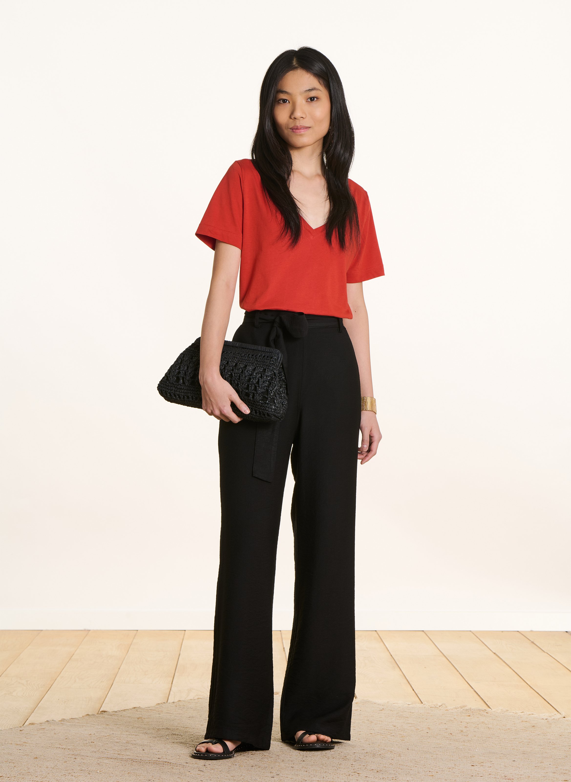 Azawood - Weite Hose mit hohem Bund LA FEE MARABOUTEE Schwarz