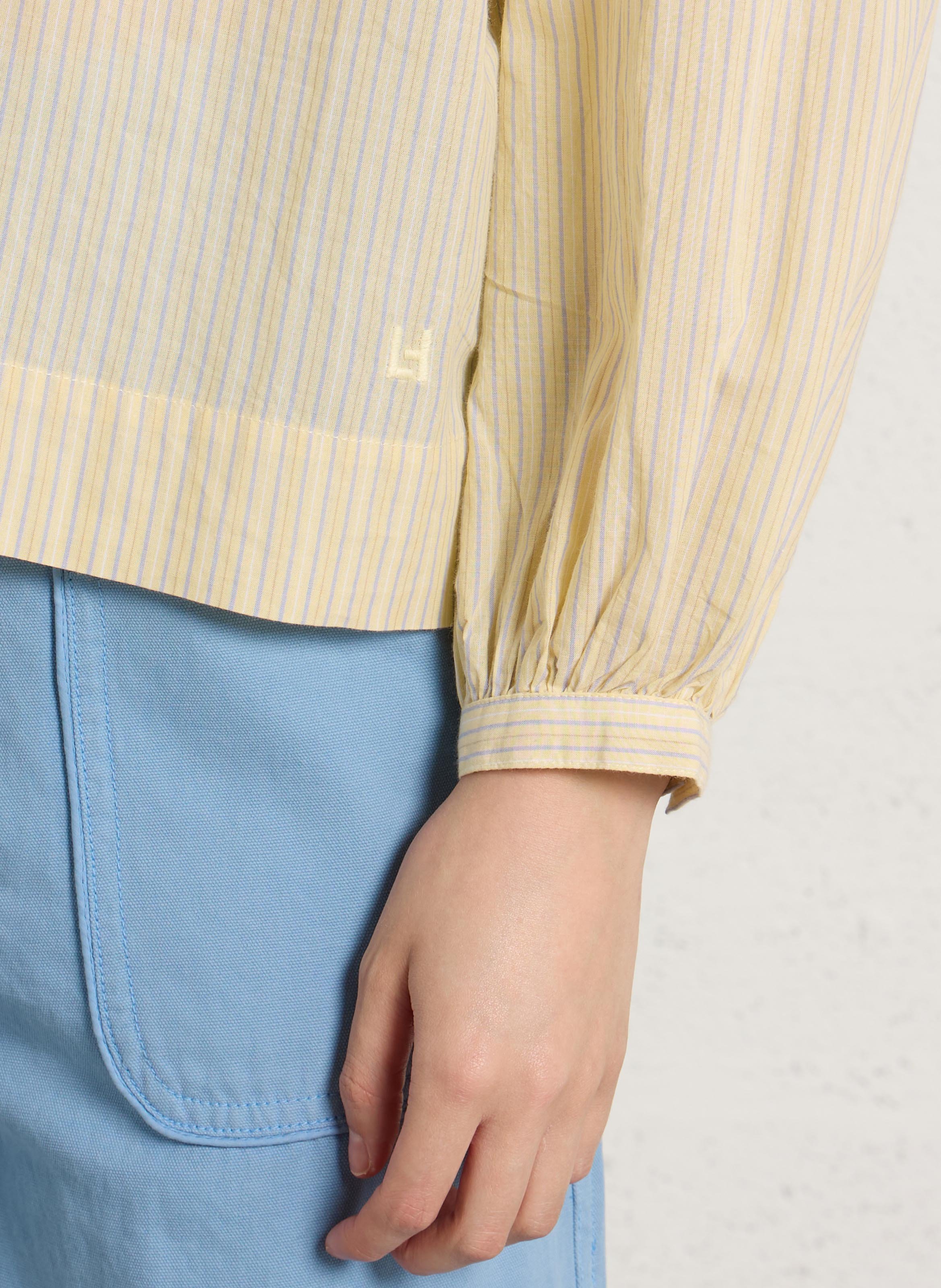 Bluse mit türkischem Kragen aus Bio-Baumwolle LEON & HARPER Gelb