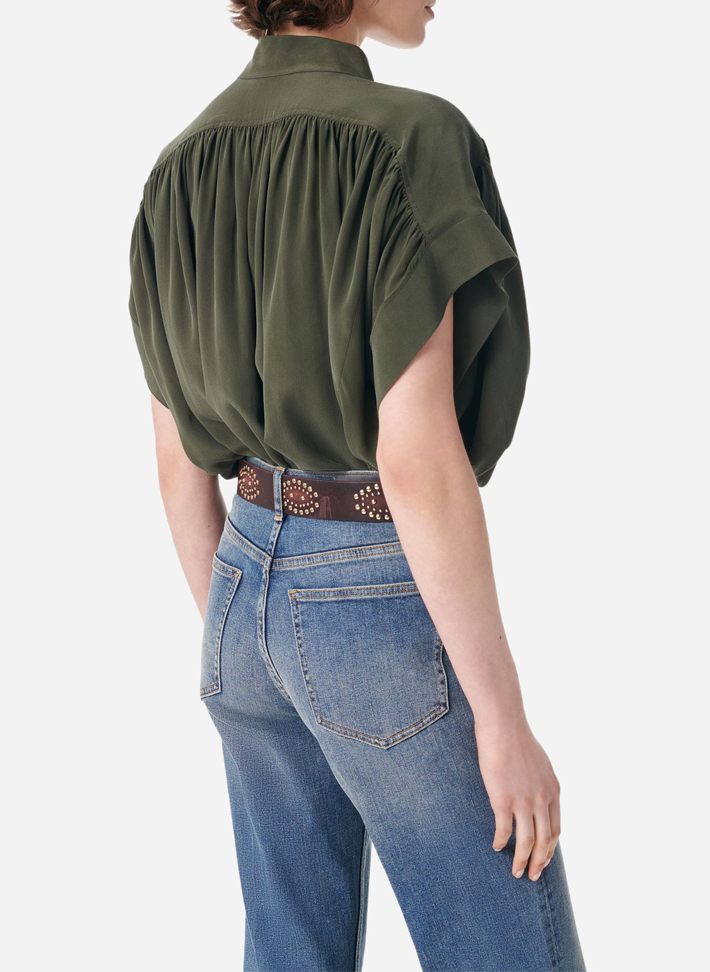 Blouse fluide en soie VANESSA BRUNO Vert