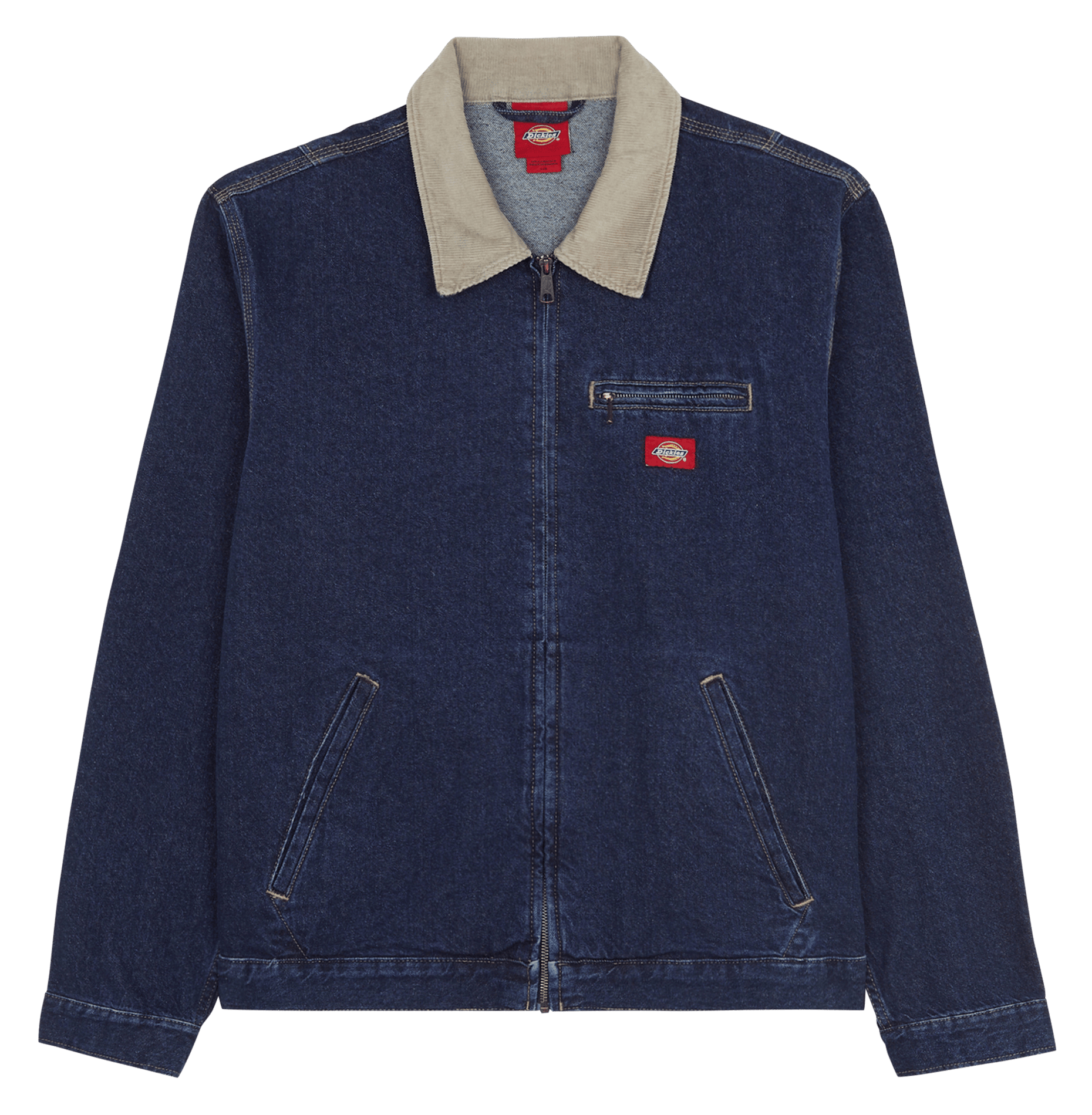 Veste col classique en denim de coton DICKIES Bleu