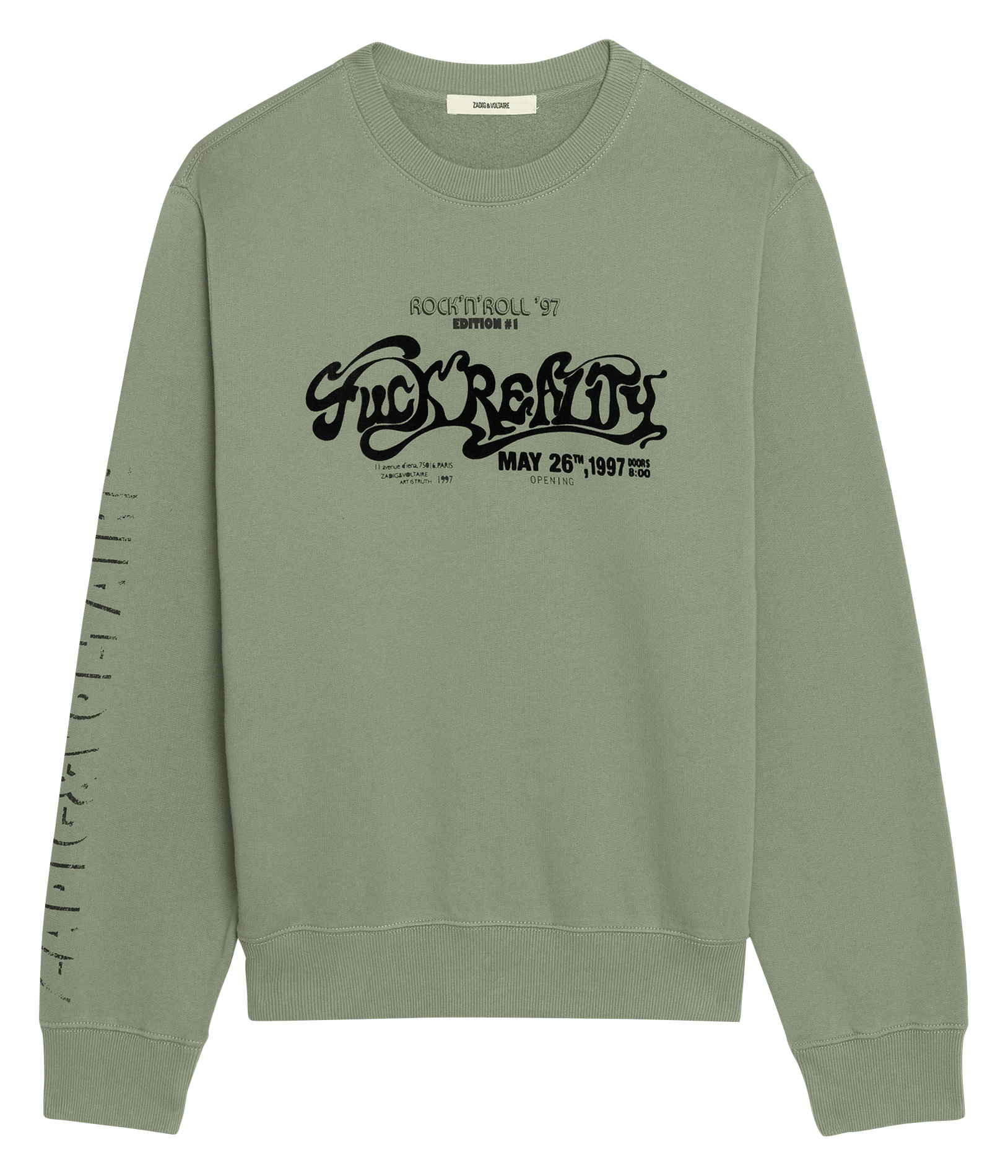 Round-neck organic cotton sweatshirt ZADIG&VOLTAIRE Green