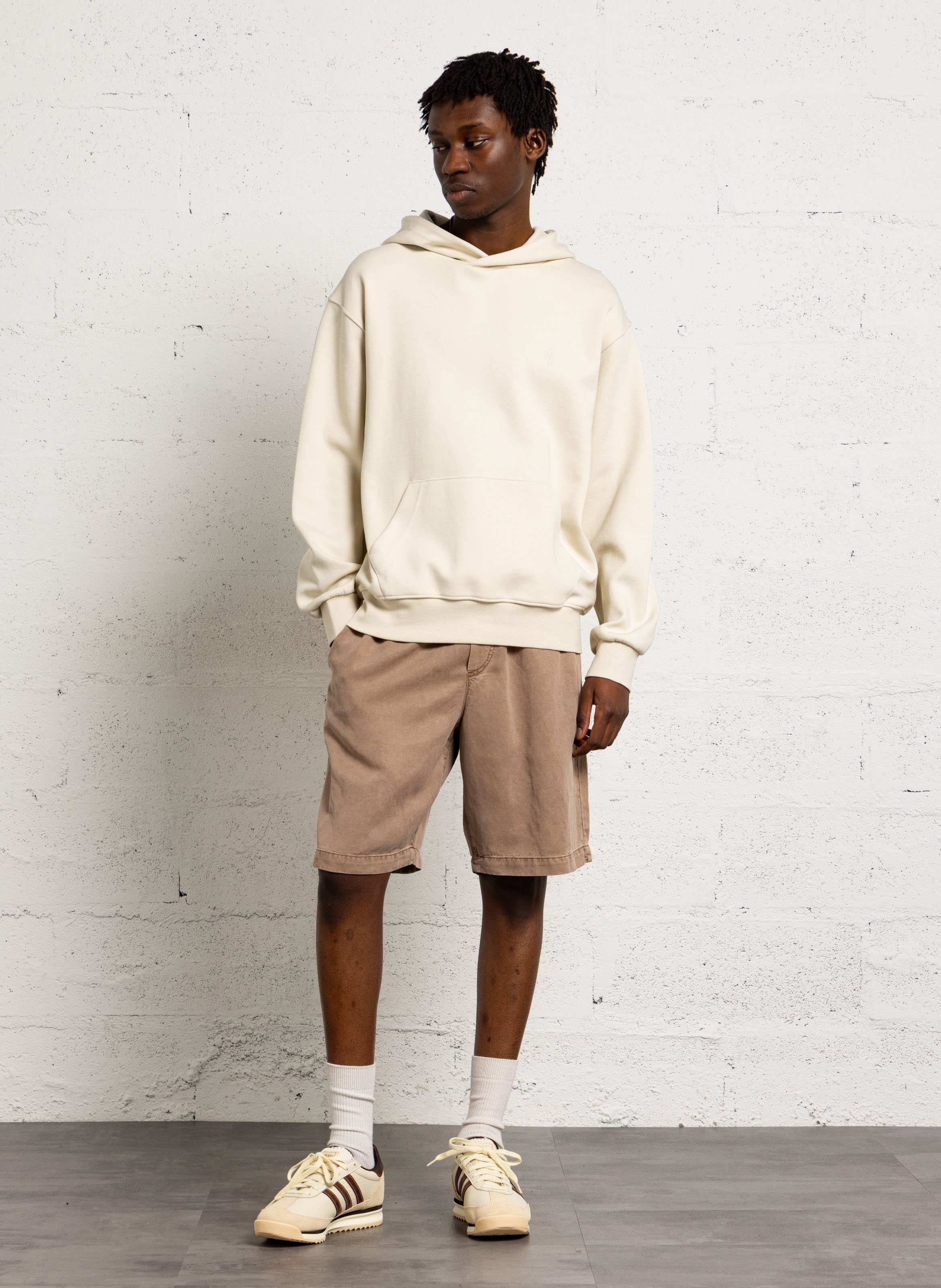 Einfarbige gerade geschnittene Bermuda-Shorts IKKS Braun