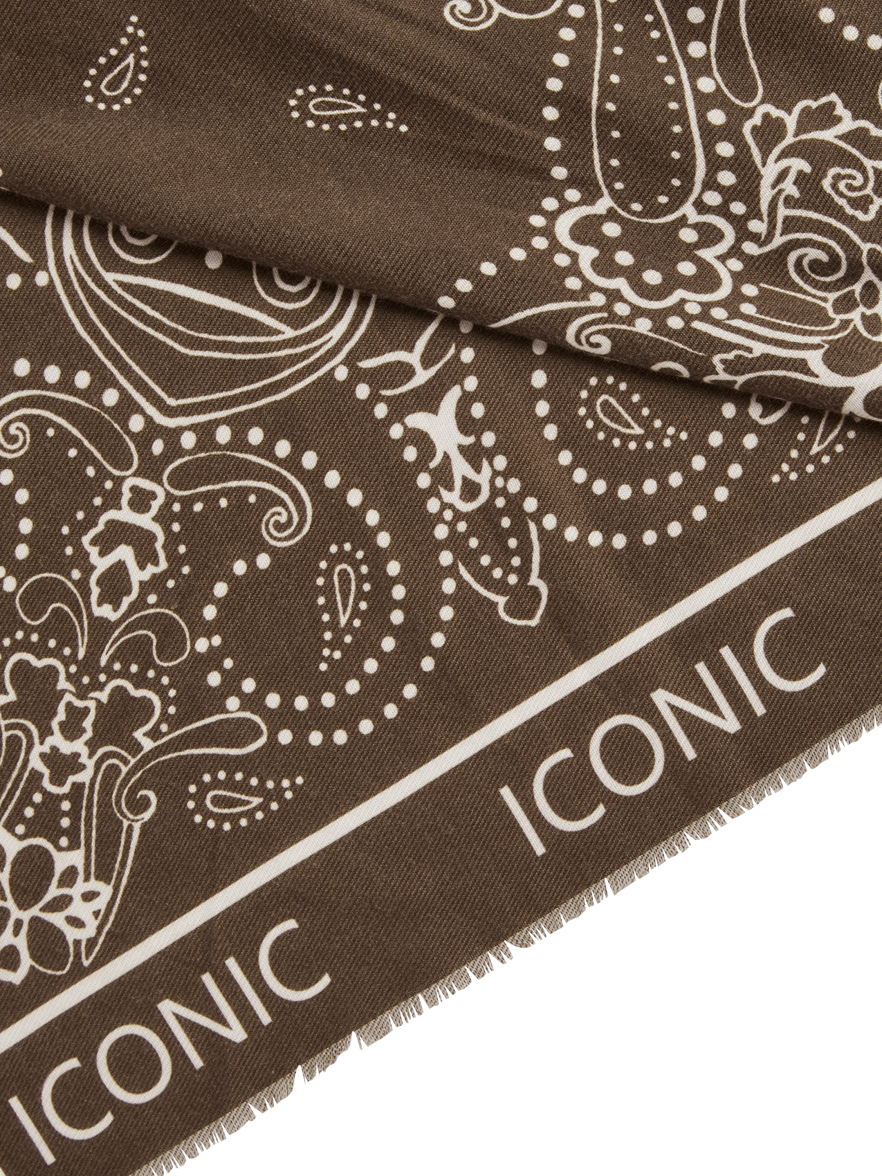 Foulard en imprimé bandana PIECES Marron