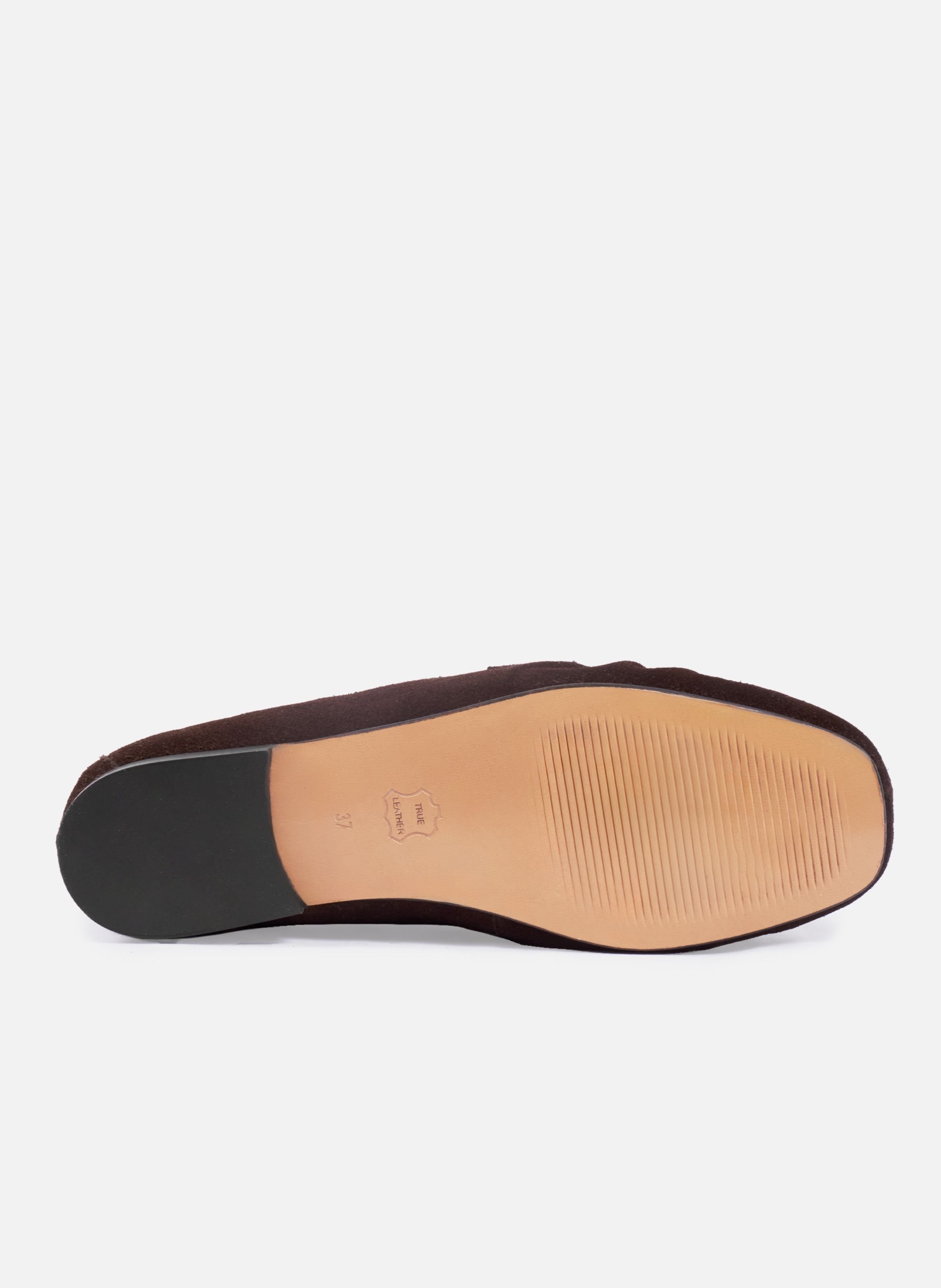Mocassins plissés thaïs cuir daim JULES & JENN Marron