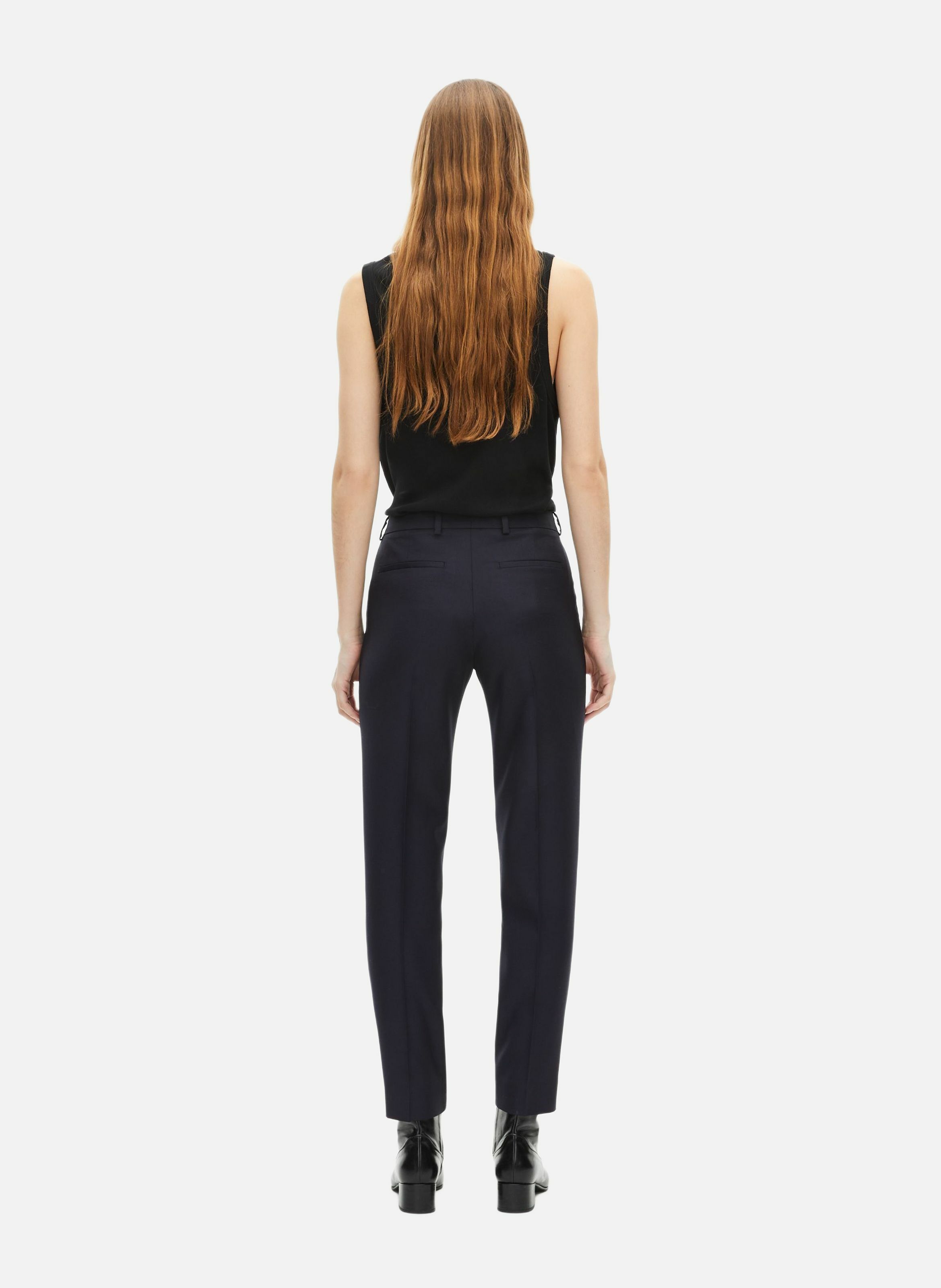 Tailored wool trousers with a slim fit | Blue THE KOOPLES Women