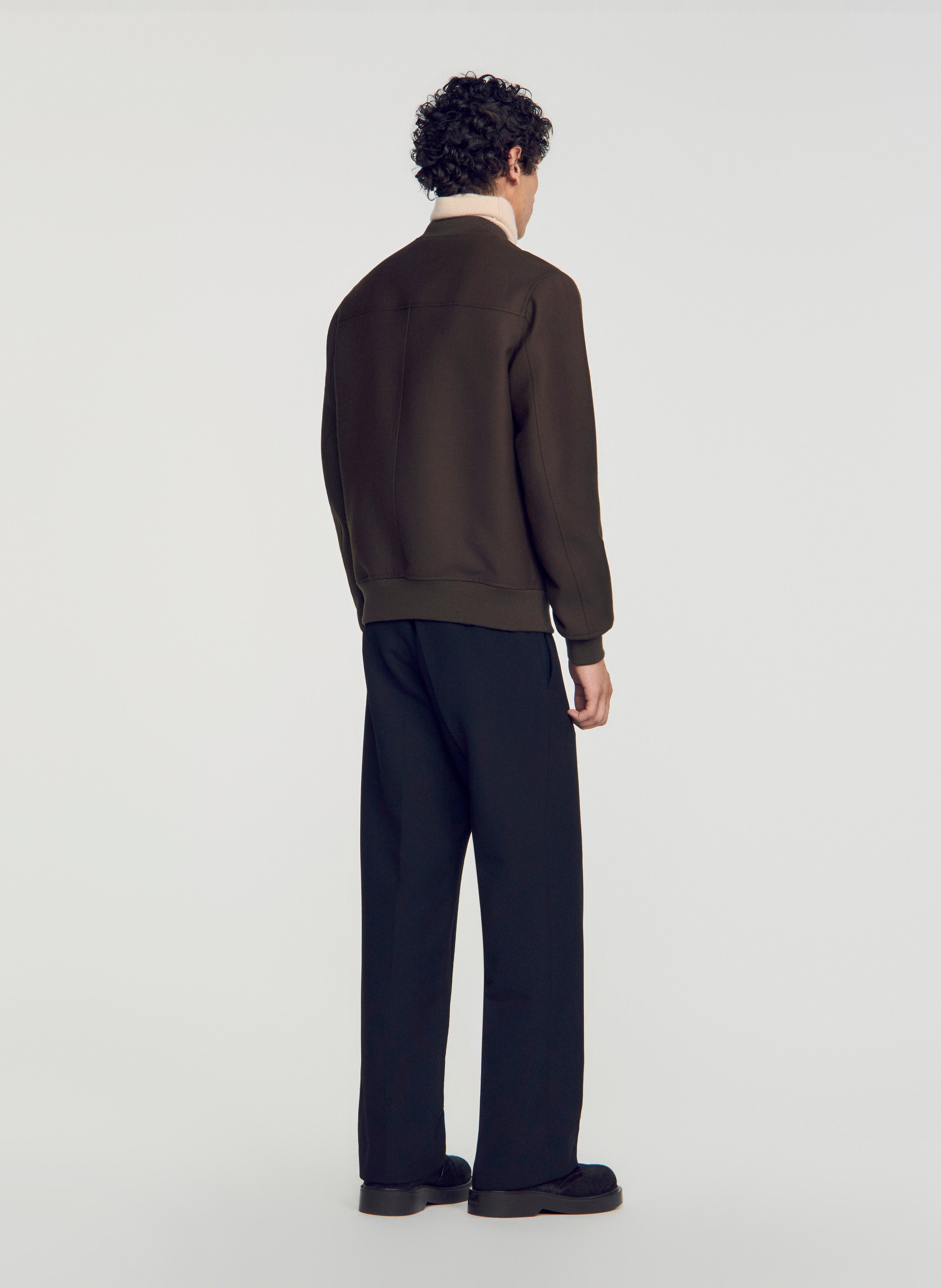 Blouson mit College-Kragen SANDRO Beige