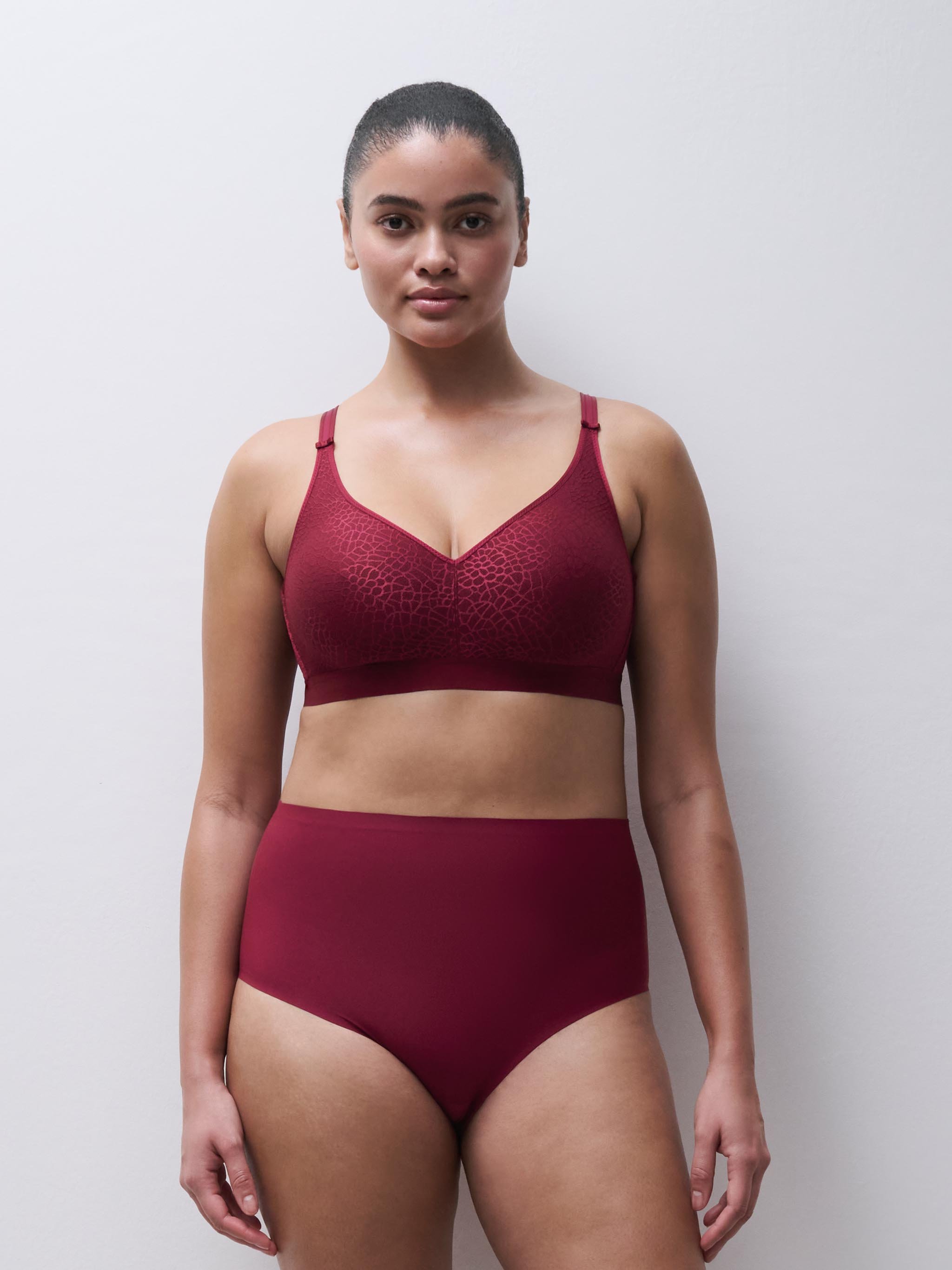 Non-wired support bra CHANTELLE Red