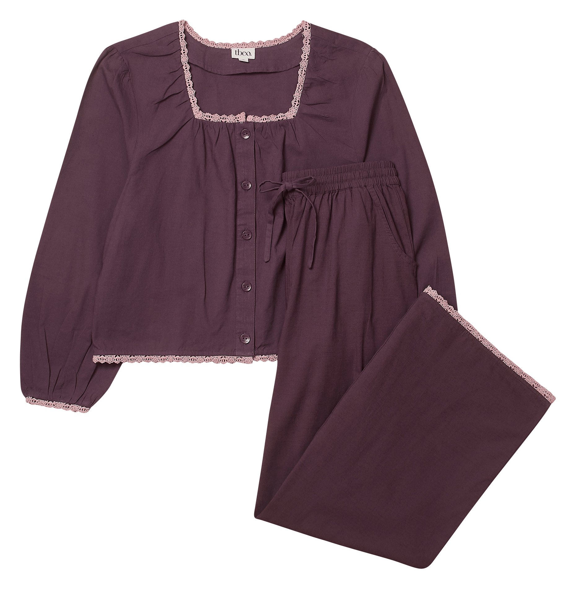 Baumwoll-Pyjama TBCO Violett