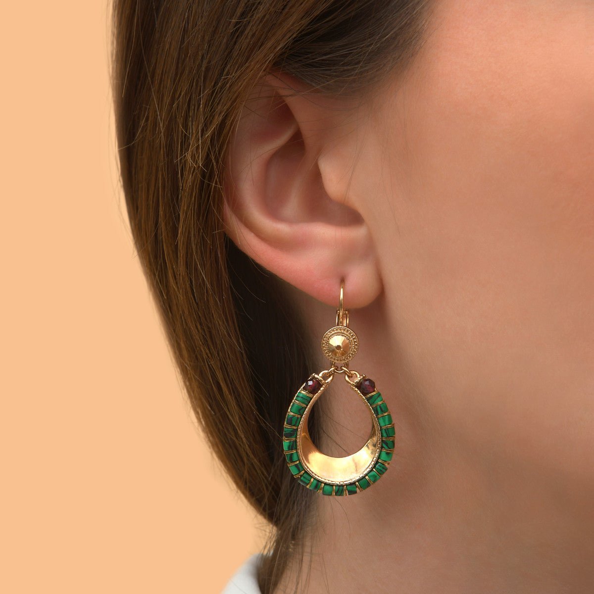 Sleeper earrings SATELLITE PARIS Green
