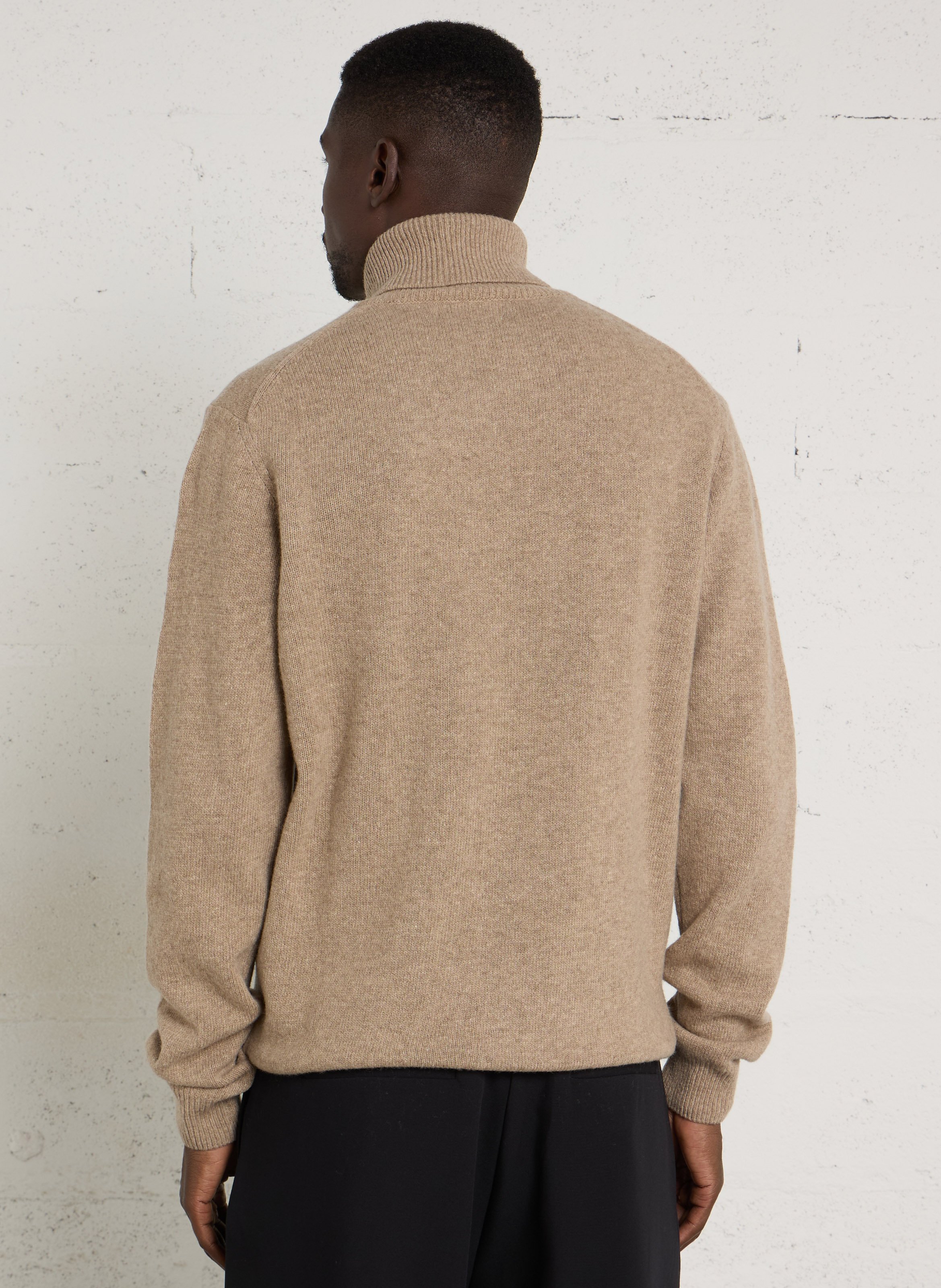 Pull droit col roulé en laine mélangée CASUAL FRIDAY Beige