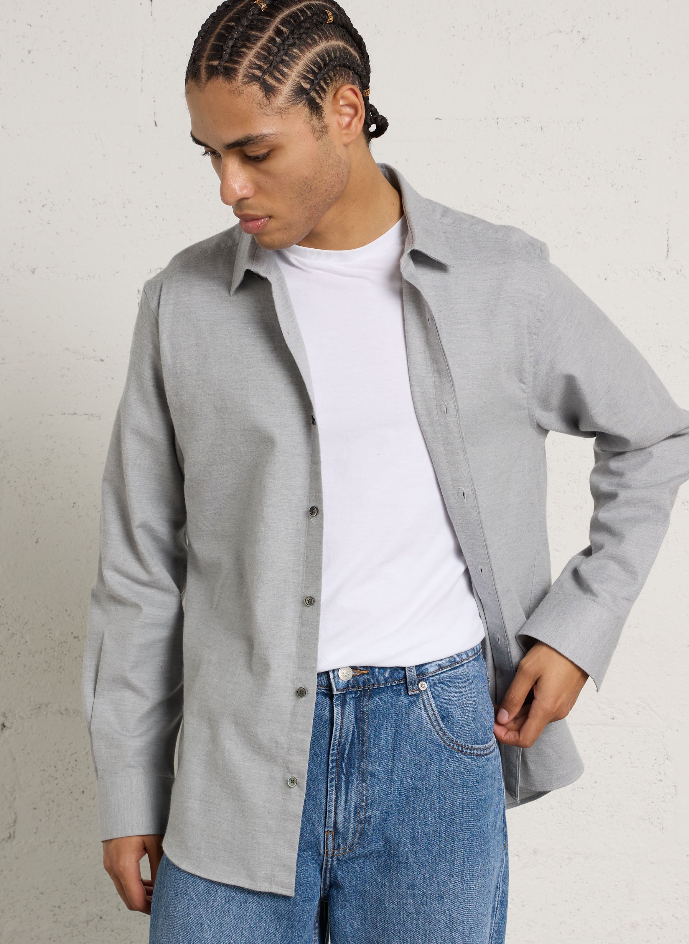 Straight shirt with classic collar in organic cotton GANT