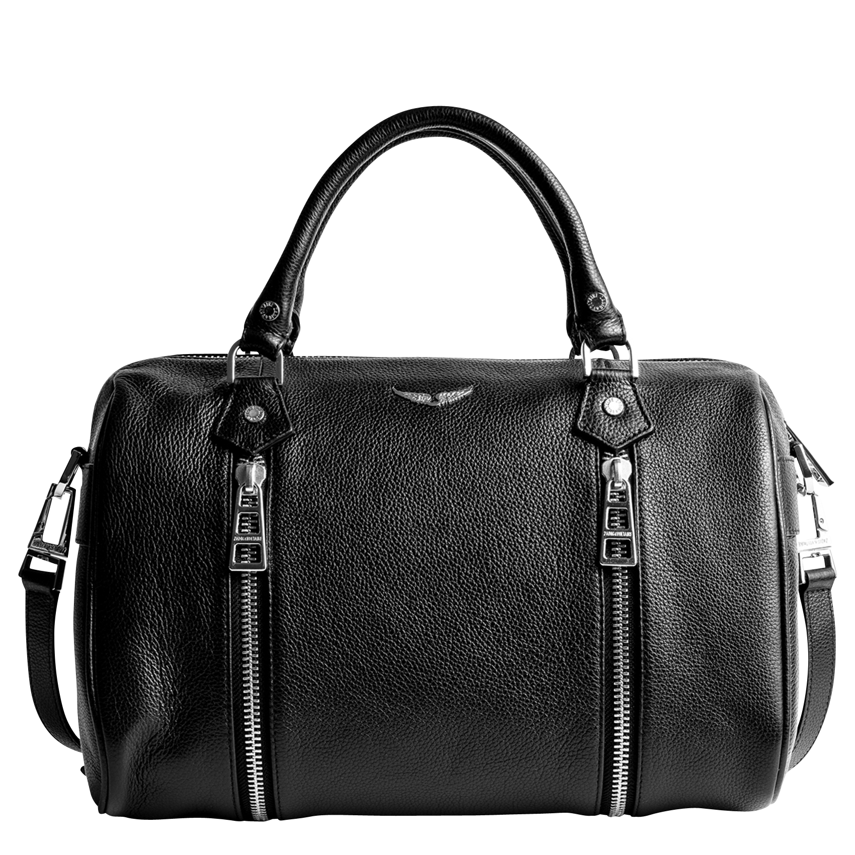 Leren bowlingtas ZADIG&VOLTAIRE Zwart