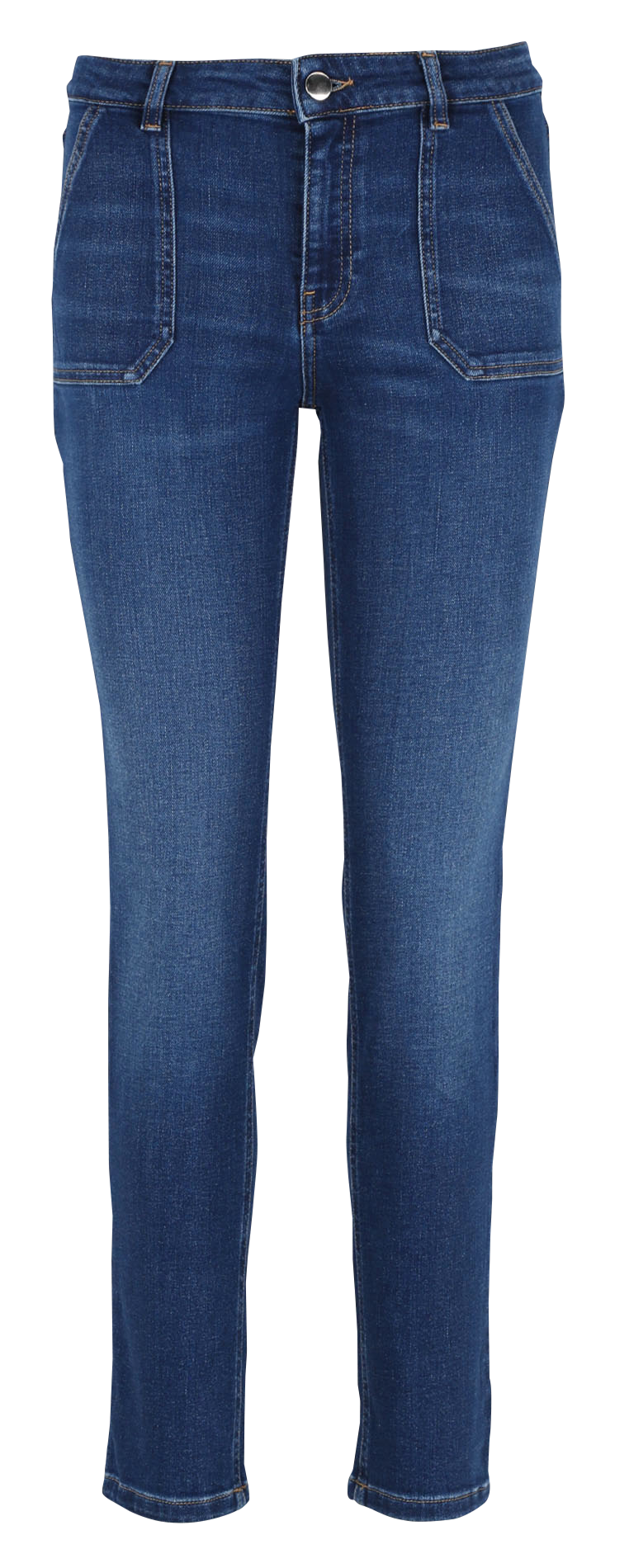 Recycled organic cotton straight-cut skirt MAISON 123 Blue