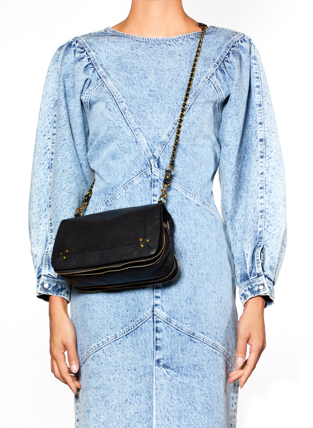 Leather shoulder bag JEROME DREYFUSS Black