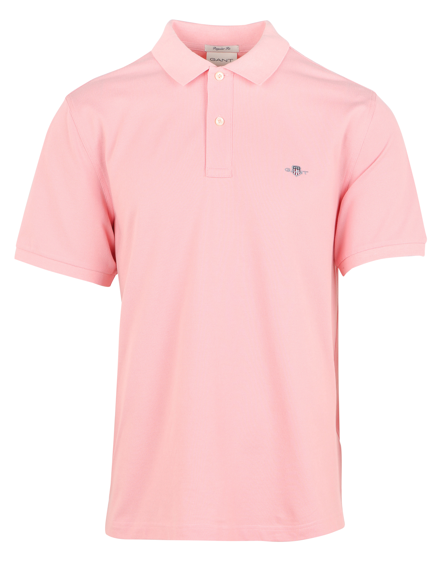 Polo col classique droit en coton   Bubbelgum pink