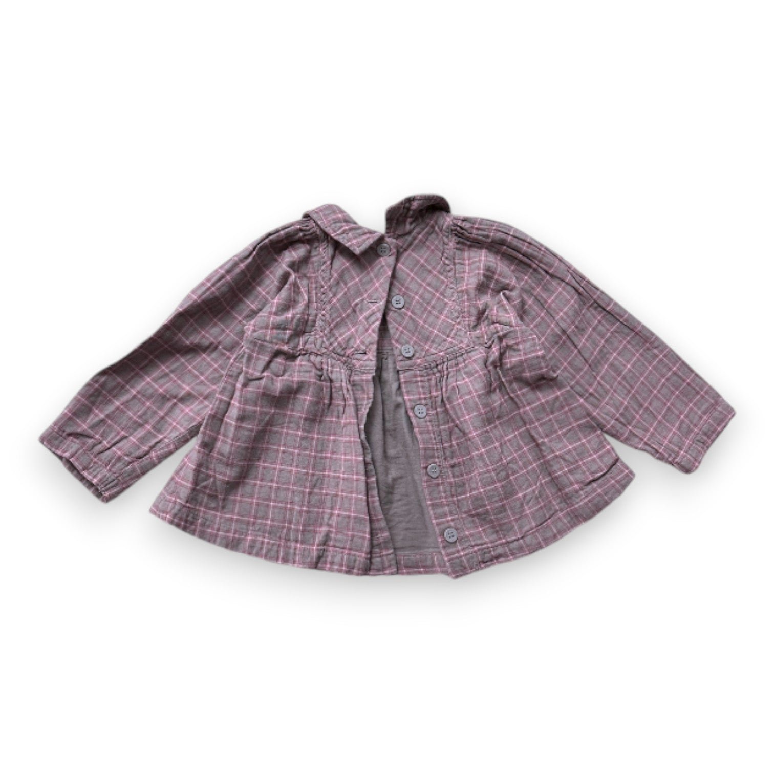 Grey baby blouse - 18 months PETIT BATEAU - Seconde Main Grey