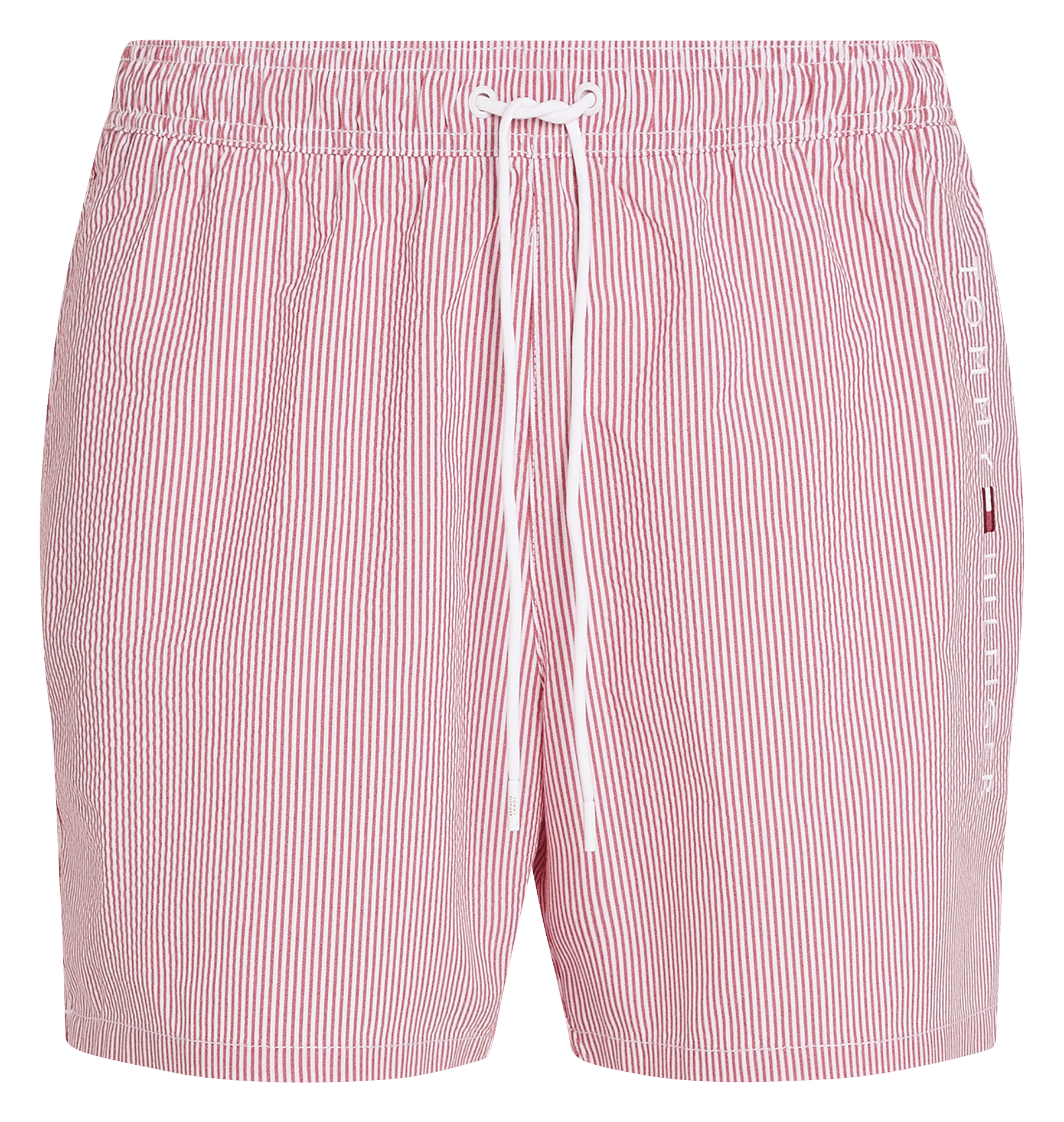 Short de bain rayé en fibres recyclées TOMMY HILFIGER Blanc