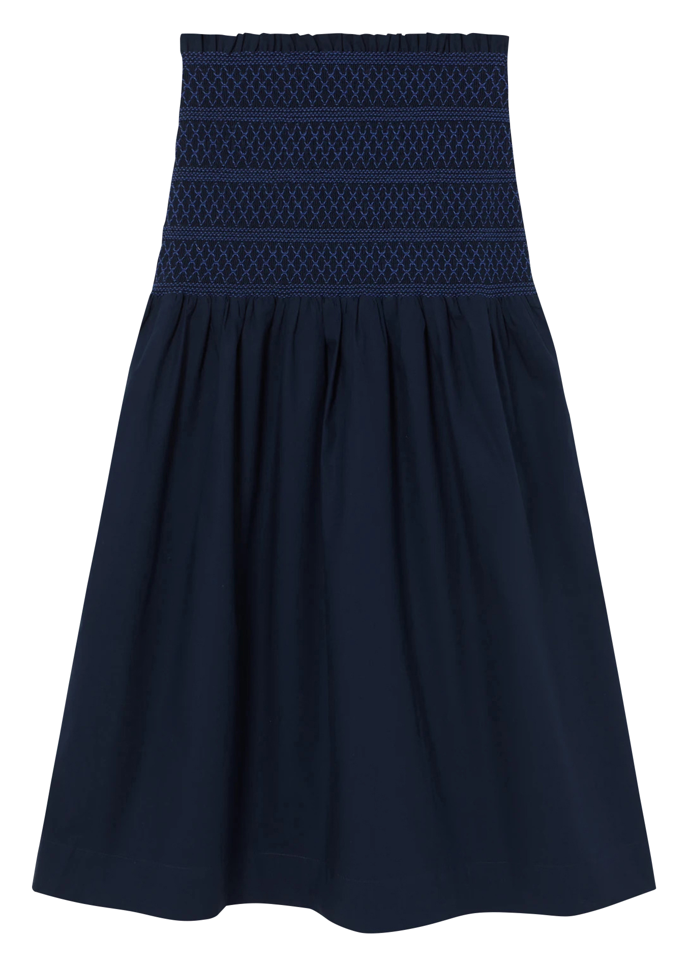 Jupe midi en coton THE TINY BIG SISTER Bleu
