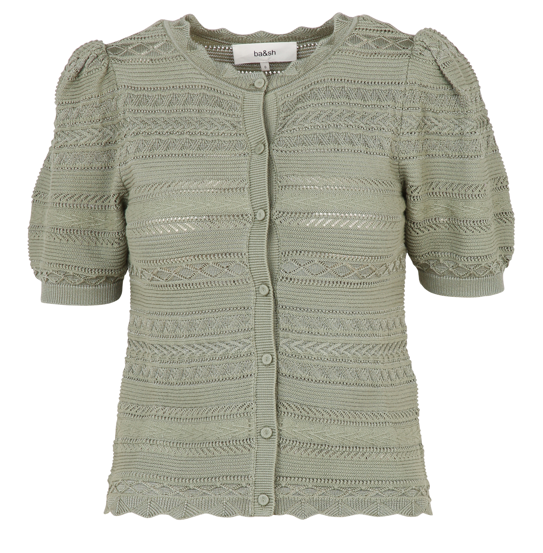 Gilet ajusté en coton mélangé BA&SH Kaki