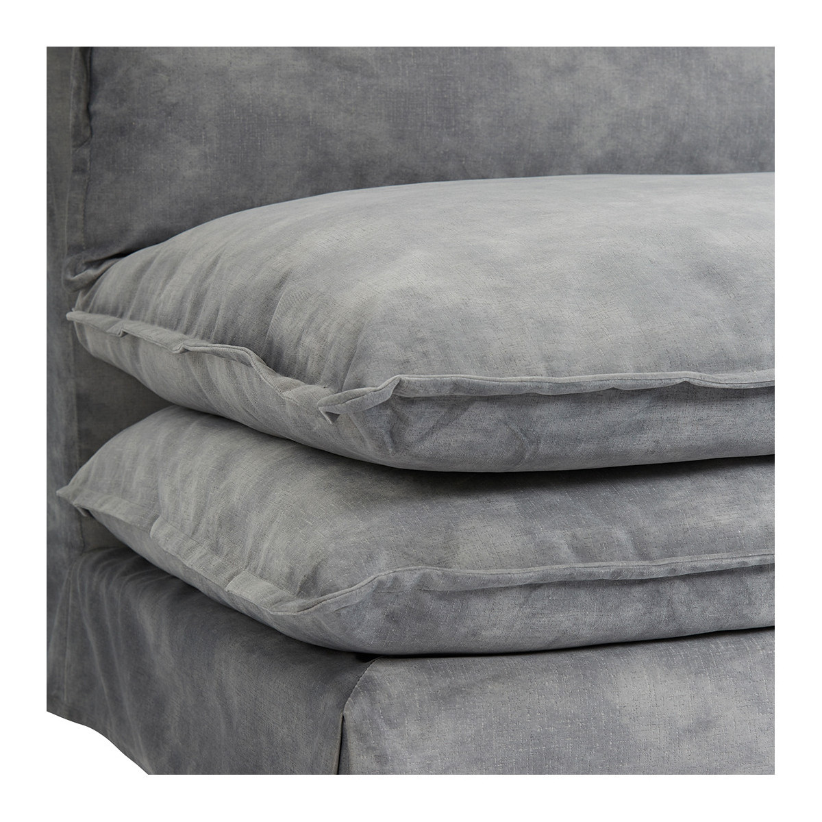 Fauteuil leo velours - gris clair BLANC D'IVOIRE Gris