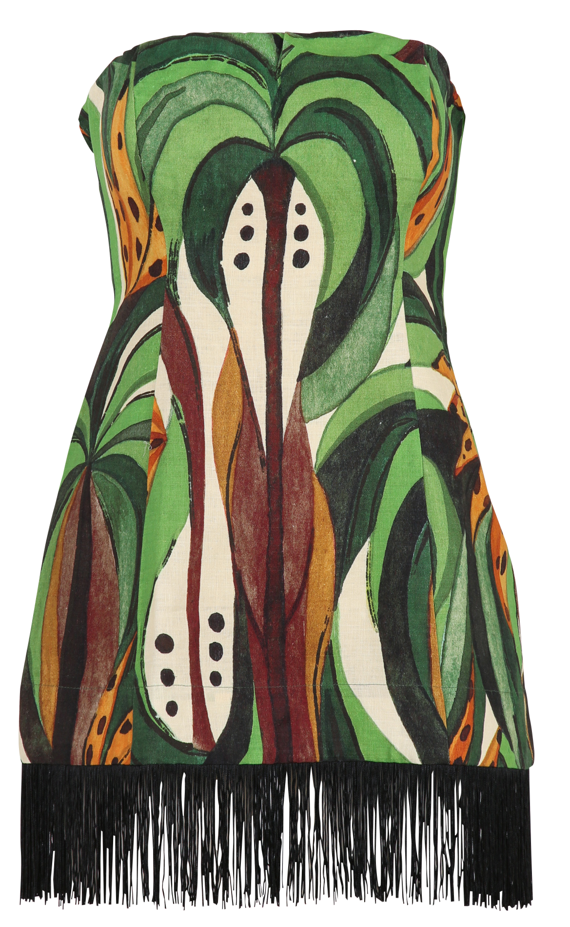 Bustier imprimé à finitions franges FARM RIO Multicolore