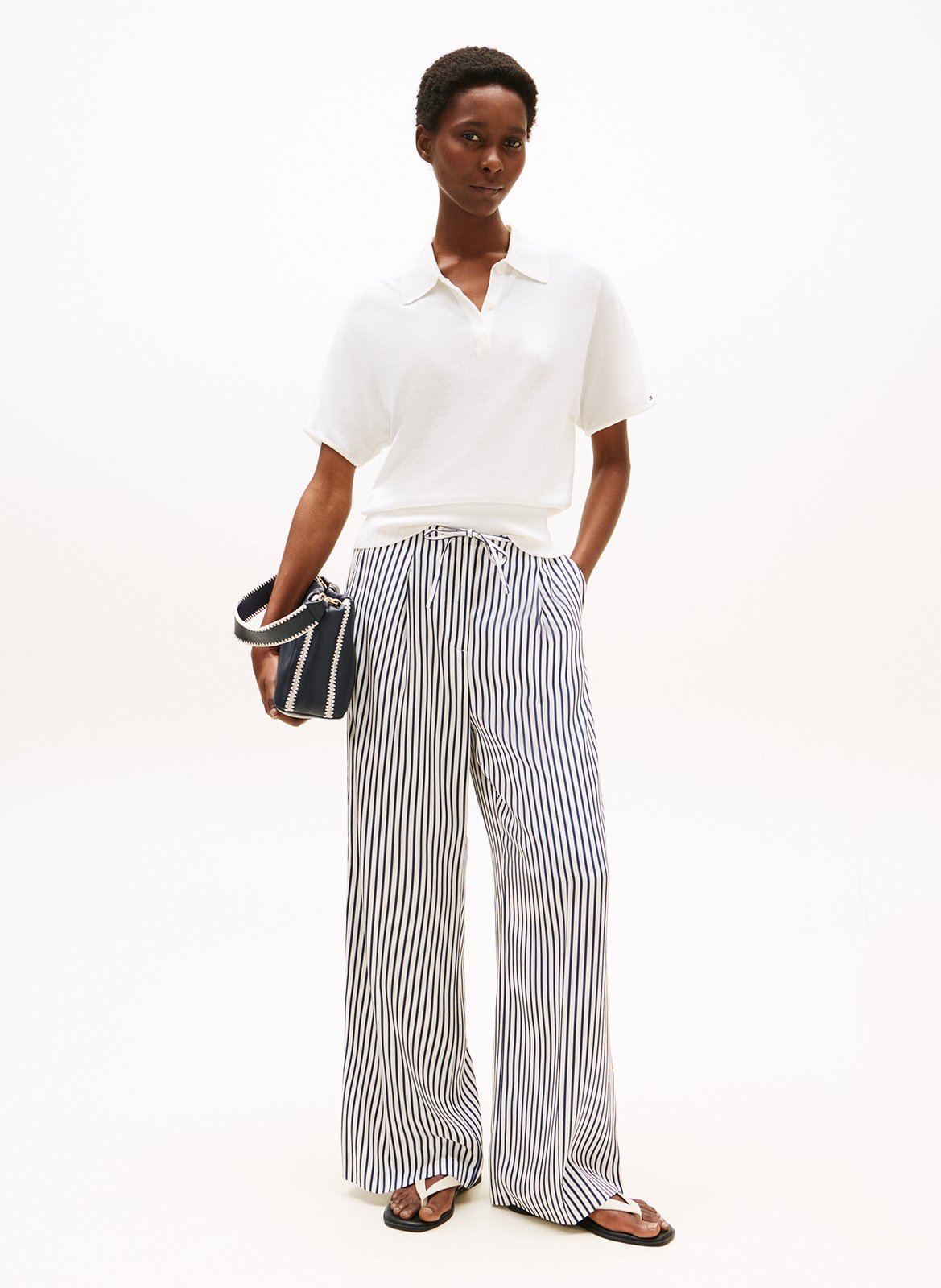 Aly decorative knit scarf TOMMY HILFIGER White