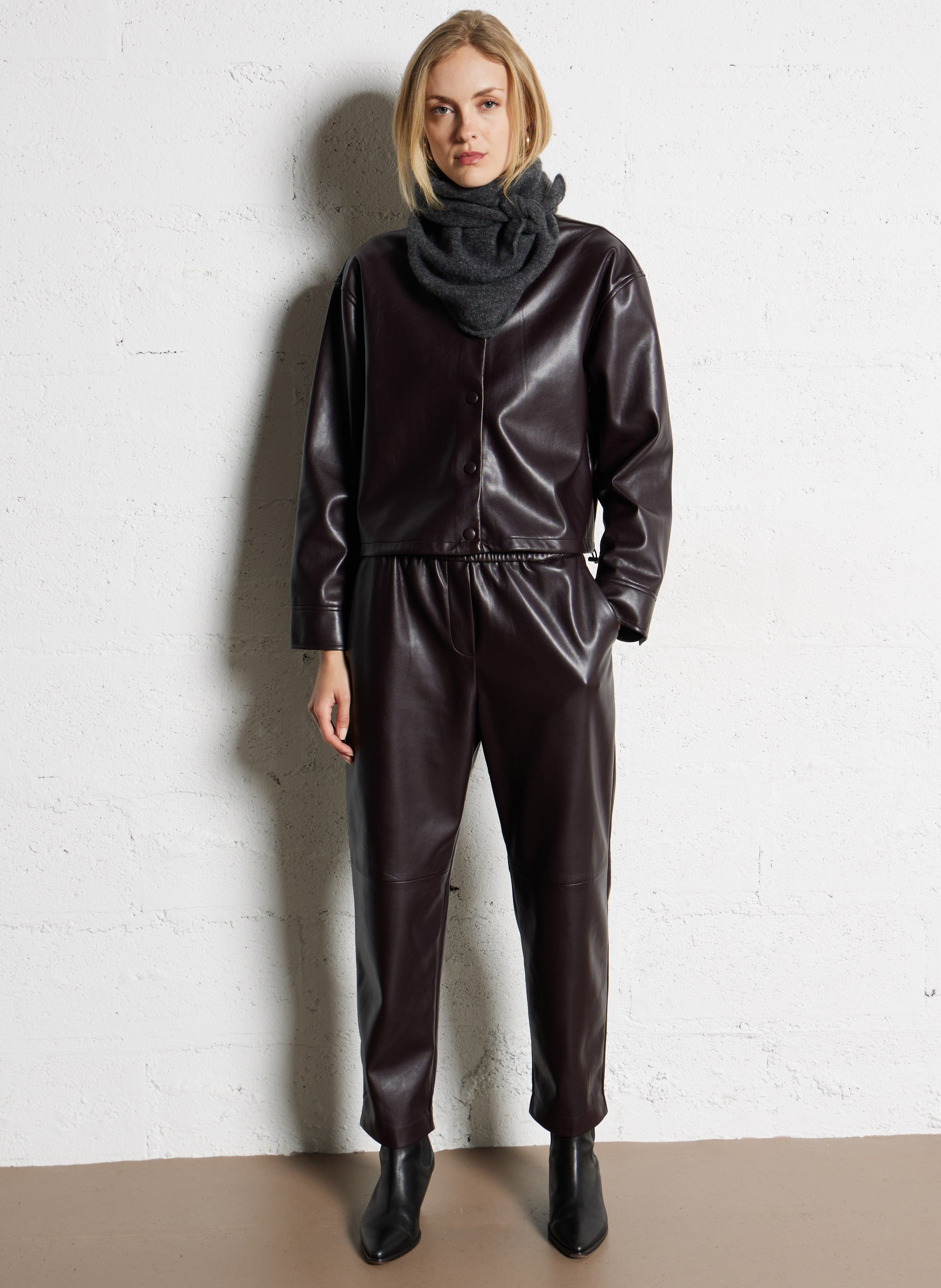 Pantalon droit SUNCOO Prune