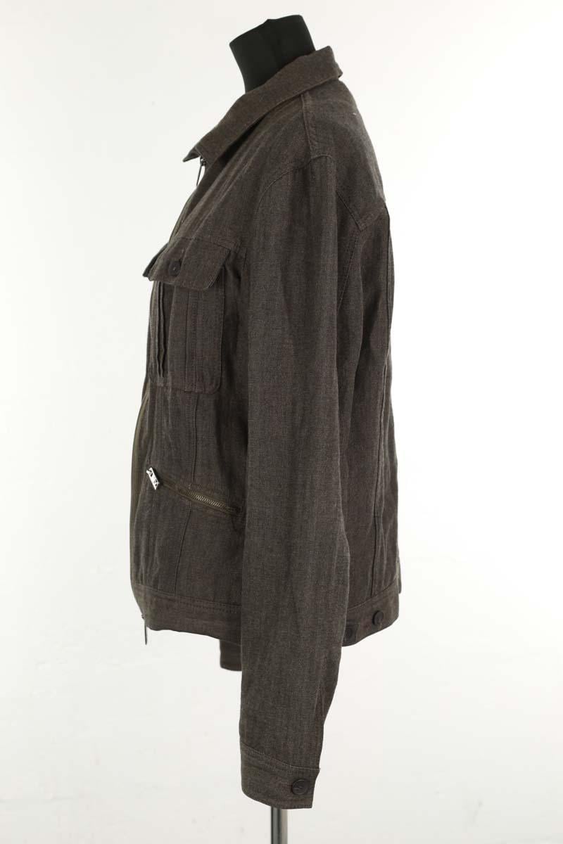 Dual material cardigan KENZO - SECONDE MAIN Brown