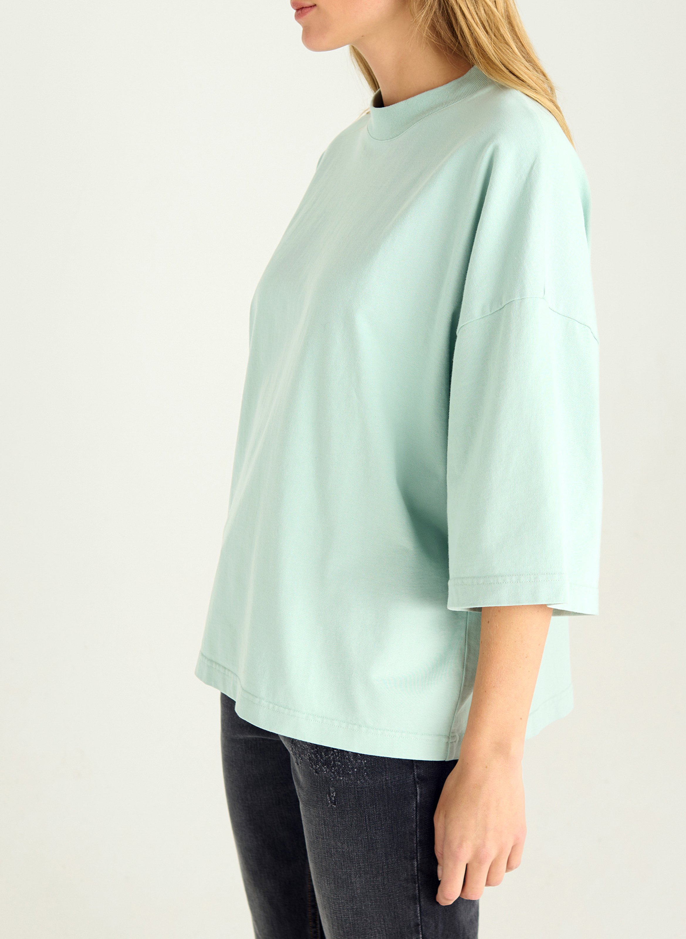 Oversized organic cotton T-shirt COTELAC Blue