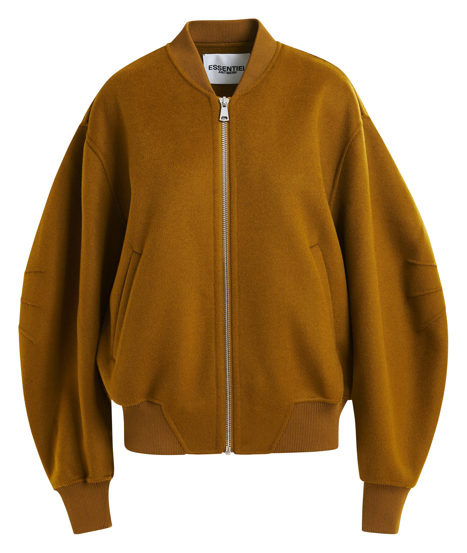 Blouson col teddy en laine ESSENTIEL ANTWERP Marron