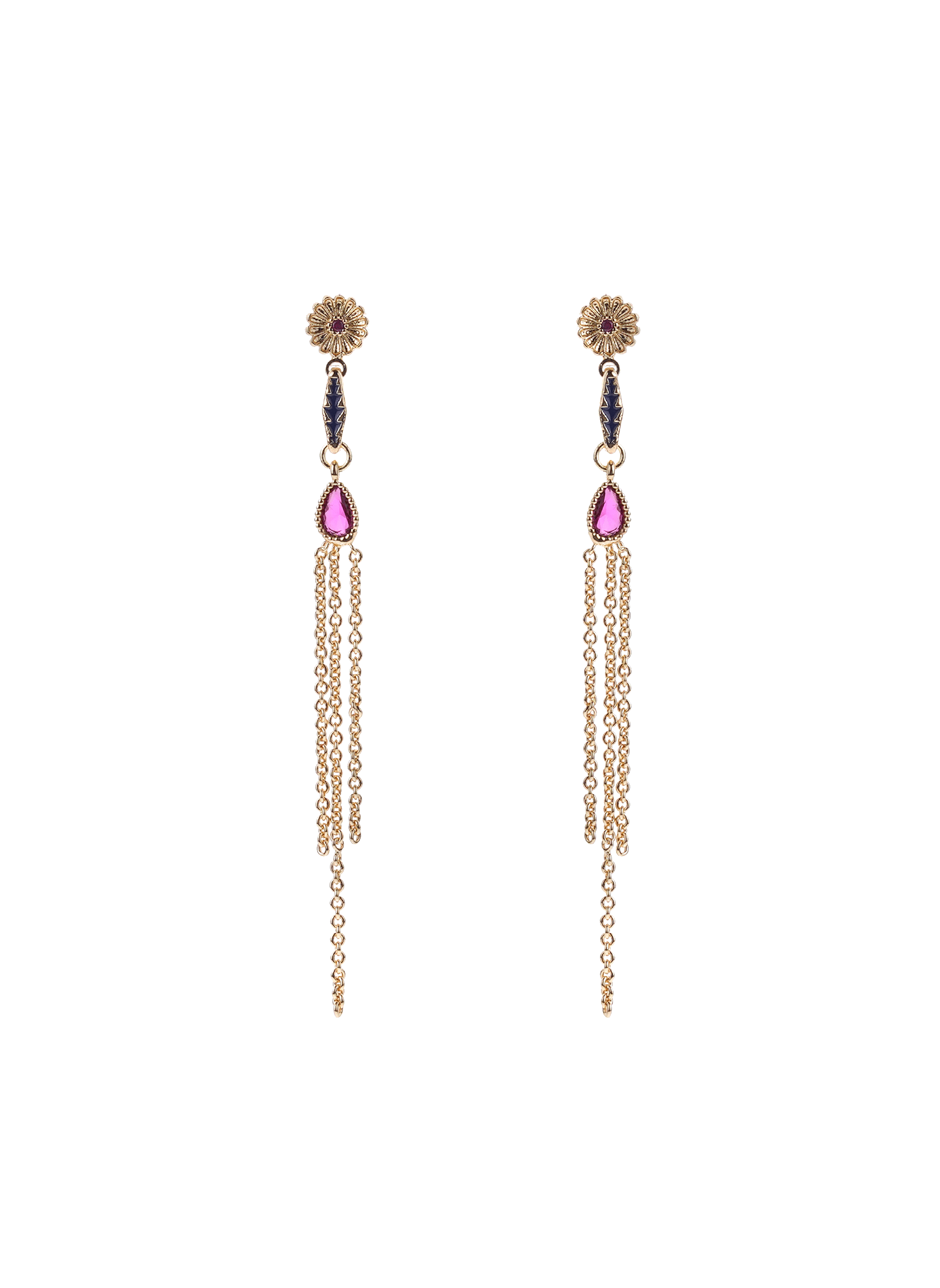 Bead dangling earrings HIPANEMA Golden
