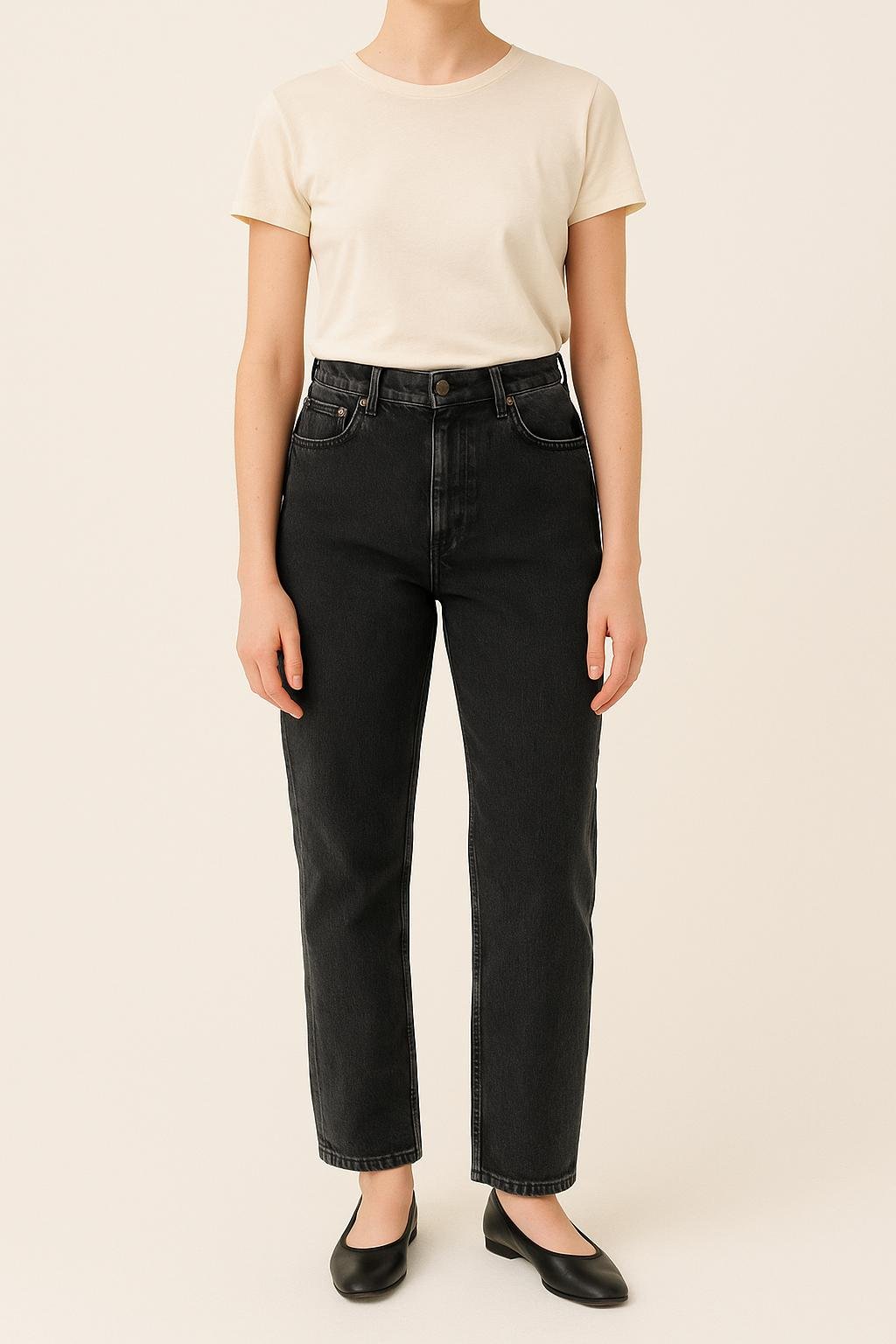 Cropped slim jeans with studs SEZANE - Seconde main Grey